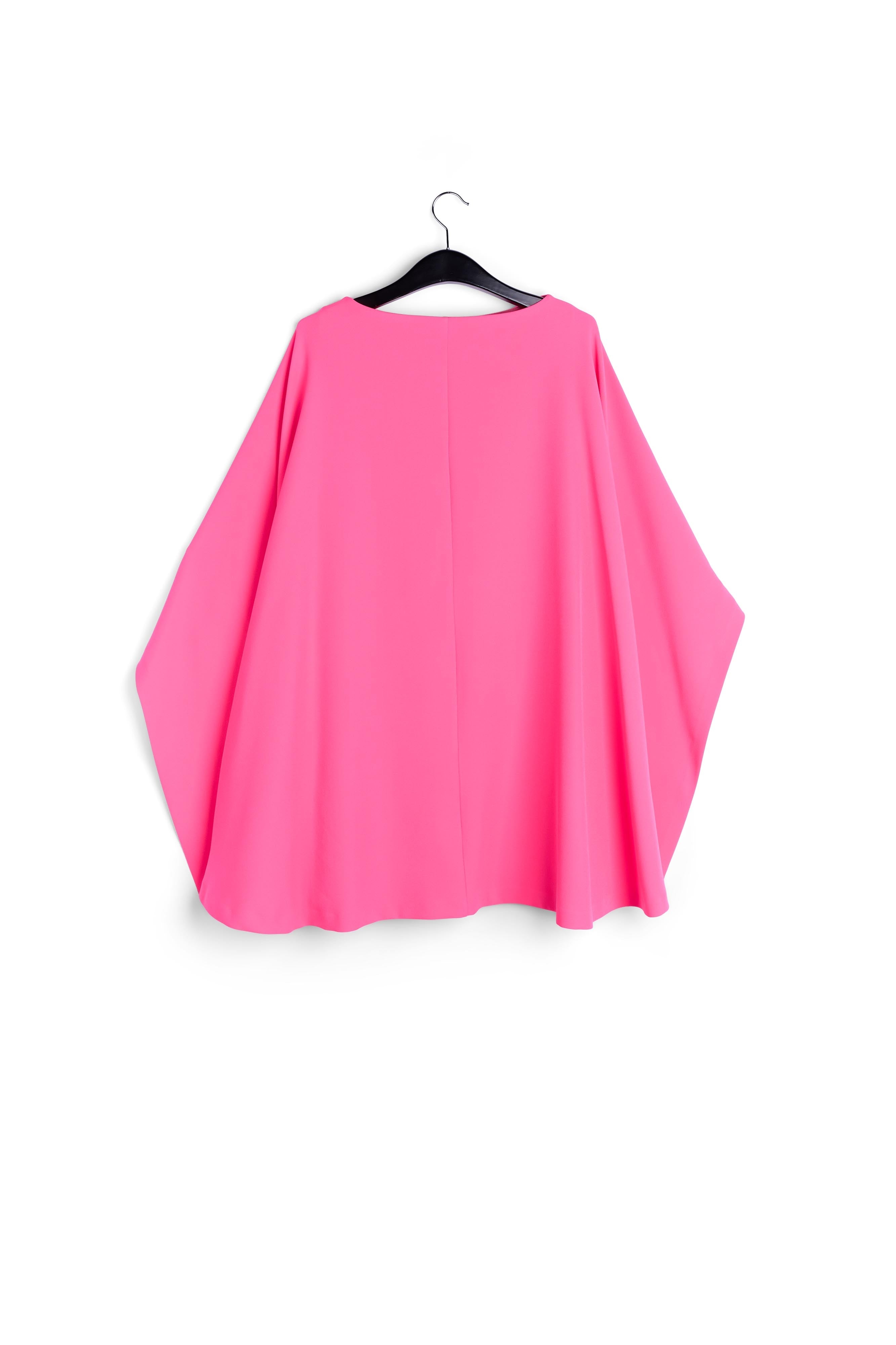 Neon pink cape-effect mini dress RE—SSENTIEL | Essentiel second hand