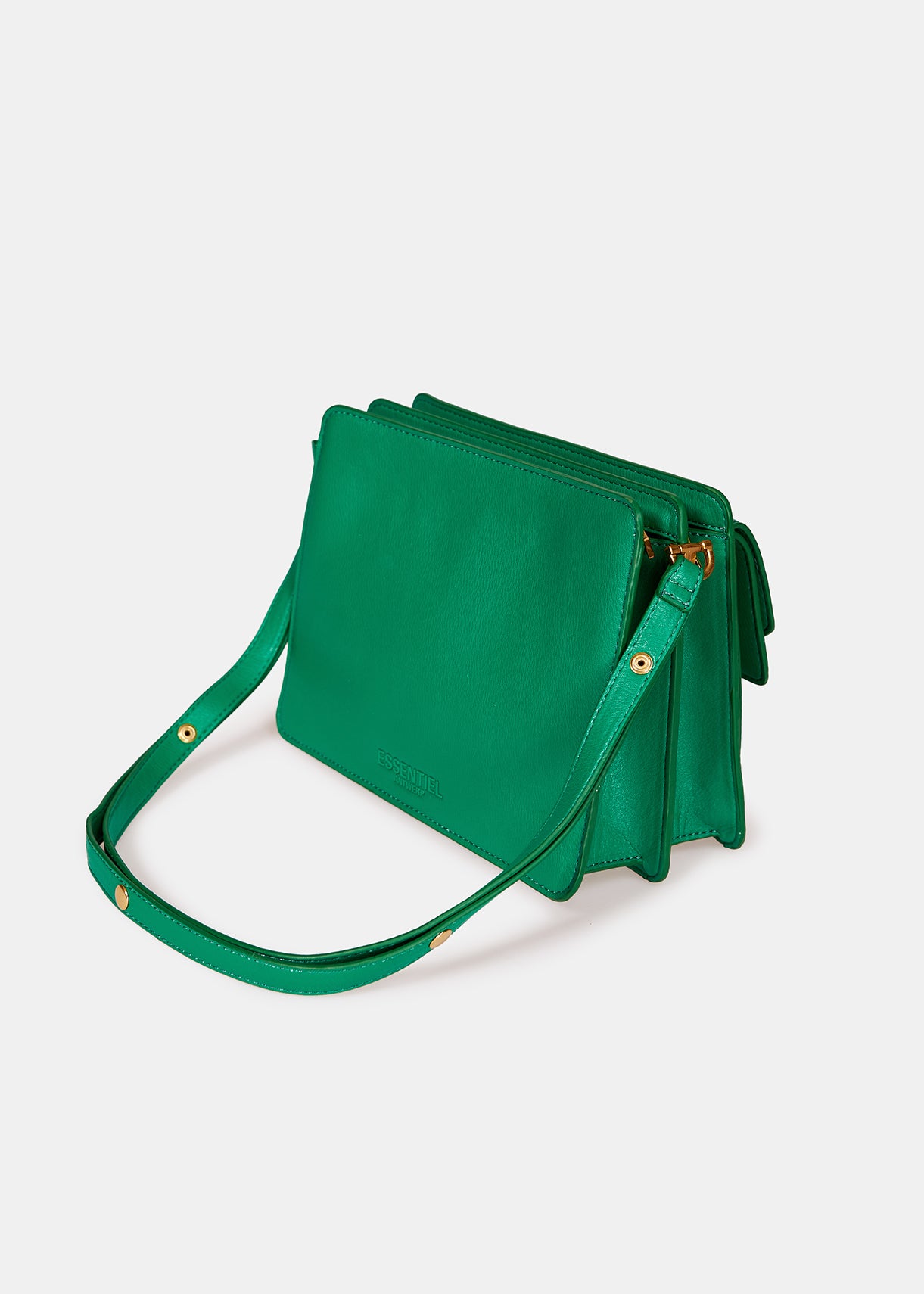 Green faux leather shoulder bag RE—SSENTIEL | Essentiel second hand