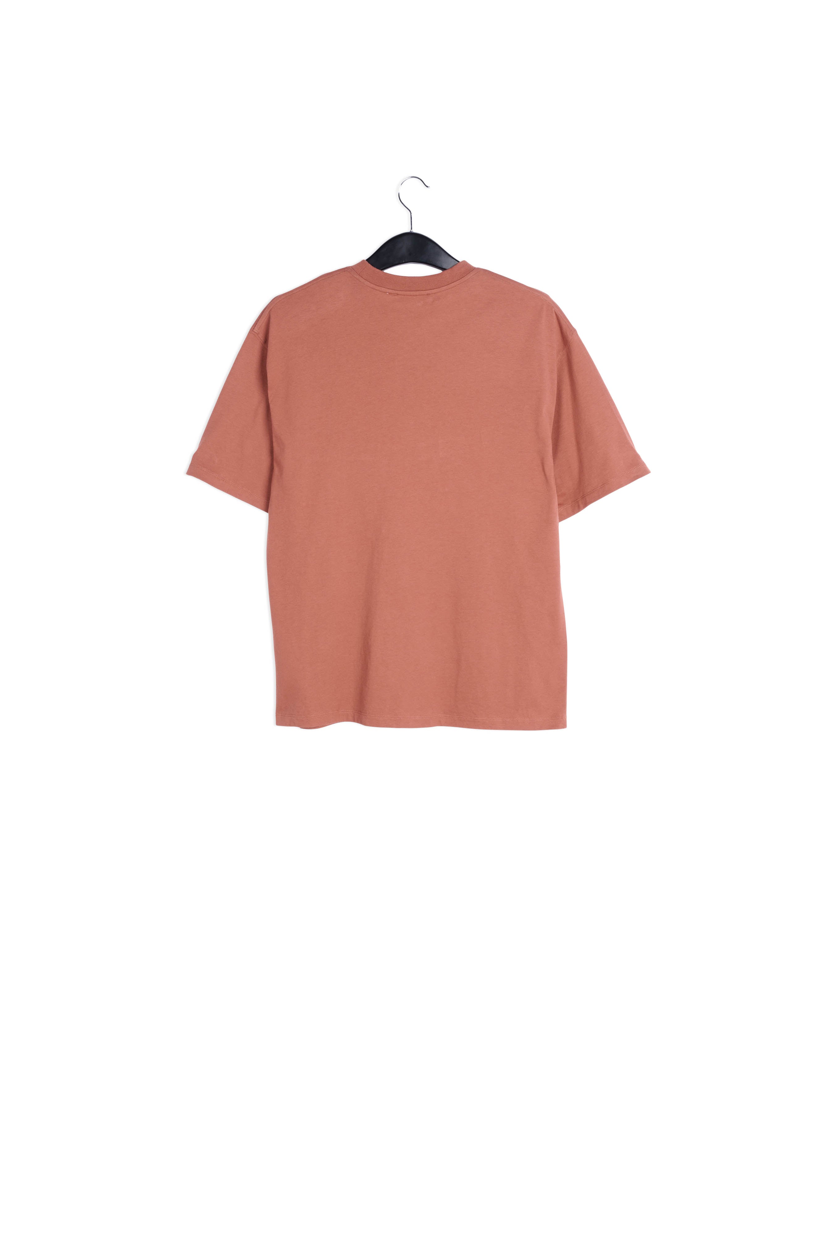 Brown oversized organic cotton t-shirt RE—SSENTIEL | Essentiel second hand