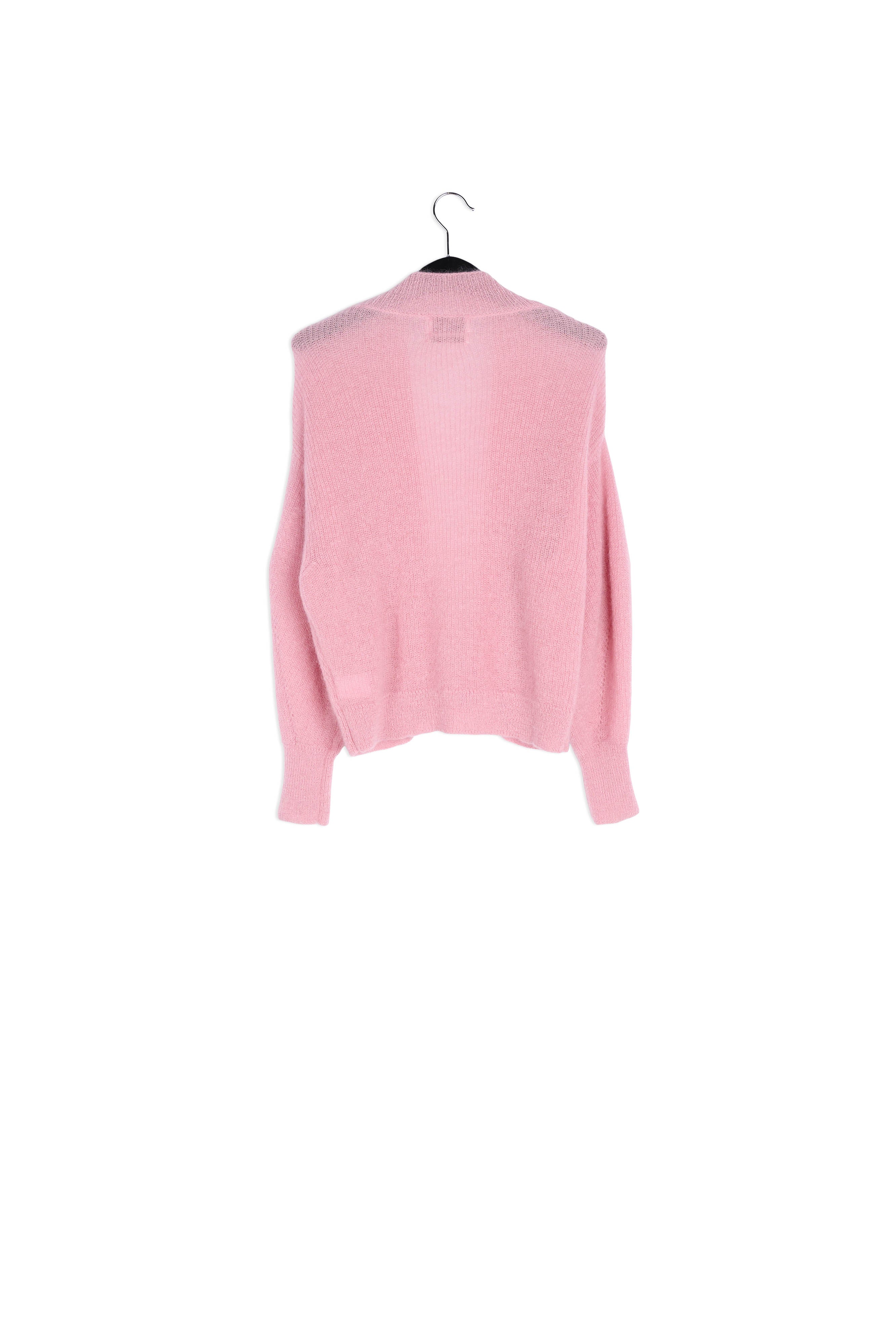 Dusty pink light knitted open cardigan RE—SSENTIEL | Essentiel second hand