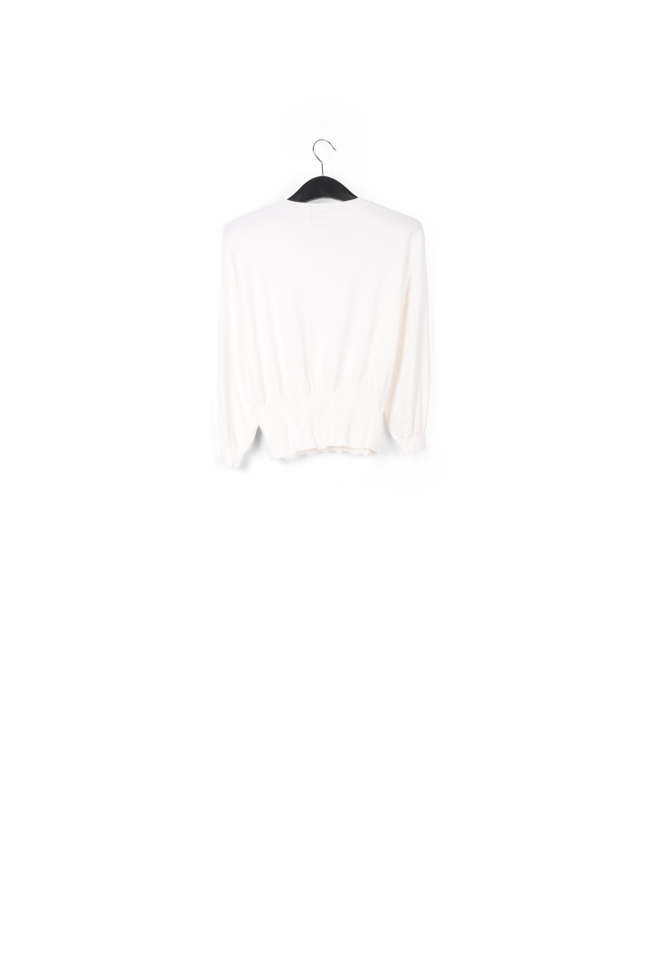 Pull blanc à taille cintrée RE—SSENTIEL | Essentiel second hand