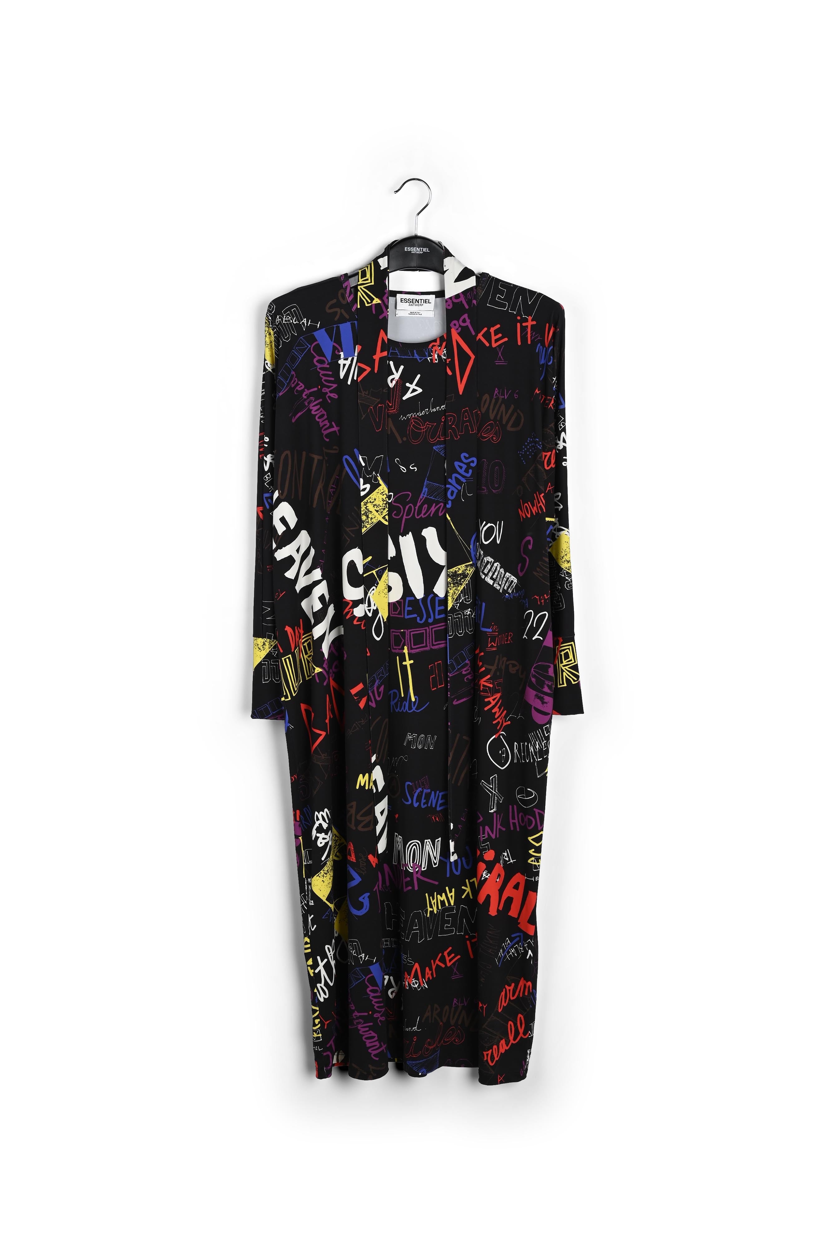 Midi-jurk met tekst RE—SSENTIEL | Essentiel second hand