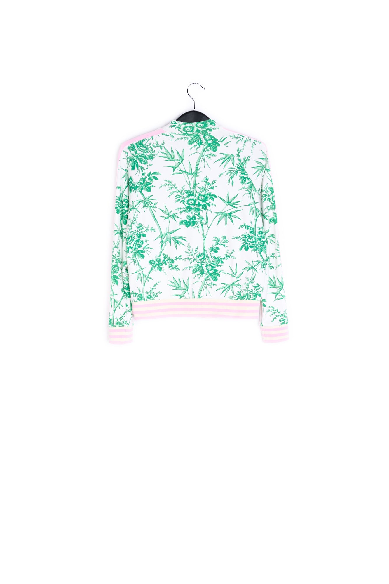 Classic green and white print tracksuit jacket RE—SSENTIEL | Essentiel second hand