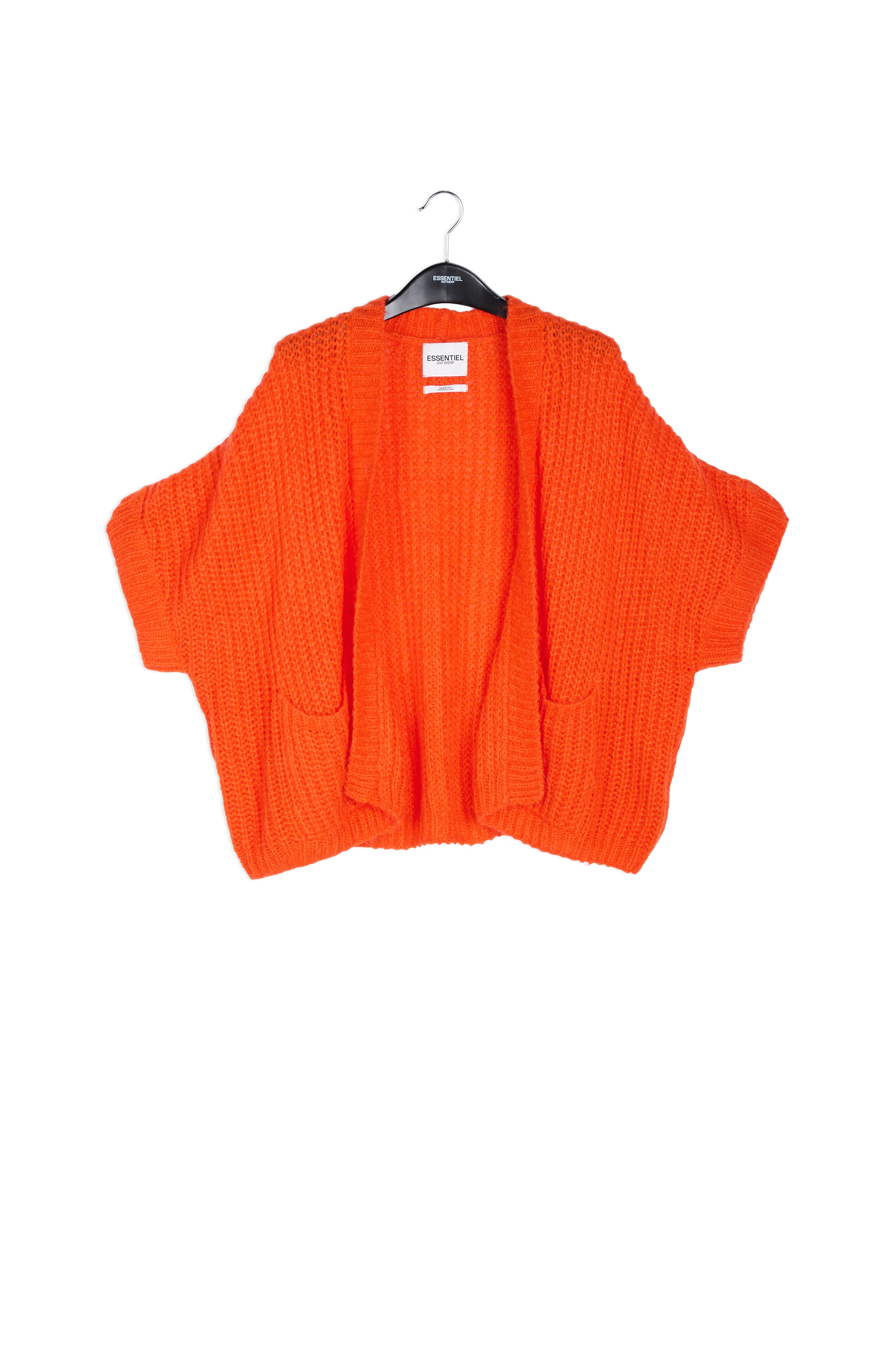 Orange mohair-blend cardigan RE—SSENTIEL | Essentiel second hand