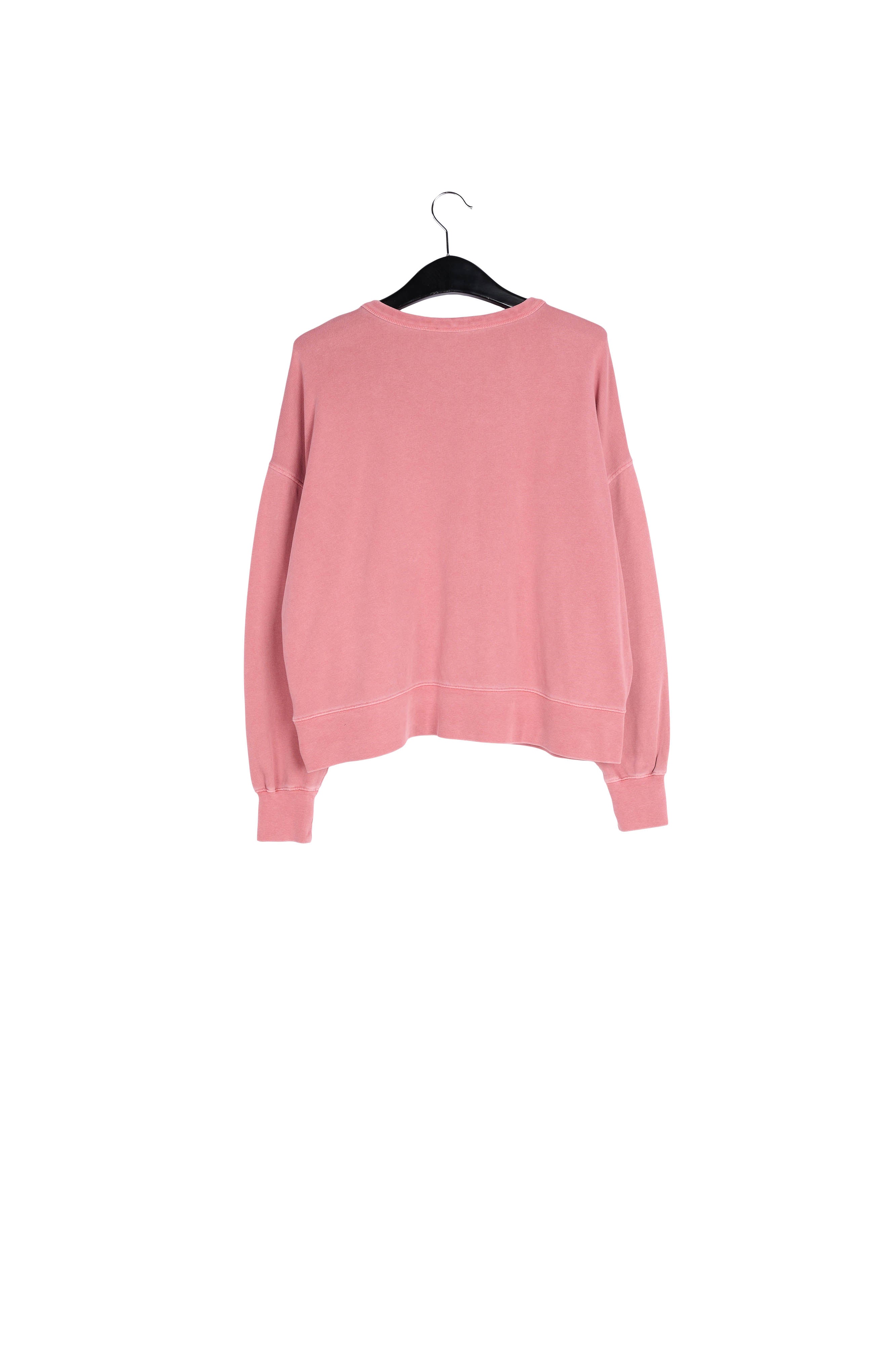 Pink organic-cotton jersey sweatshirt RE—SSENTIEL | Essentiel second hand
