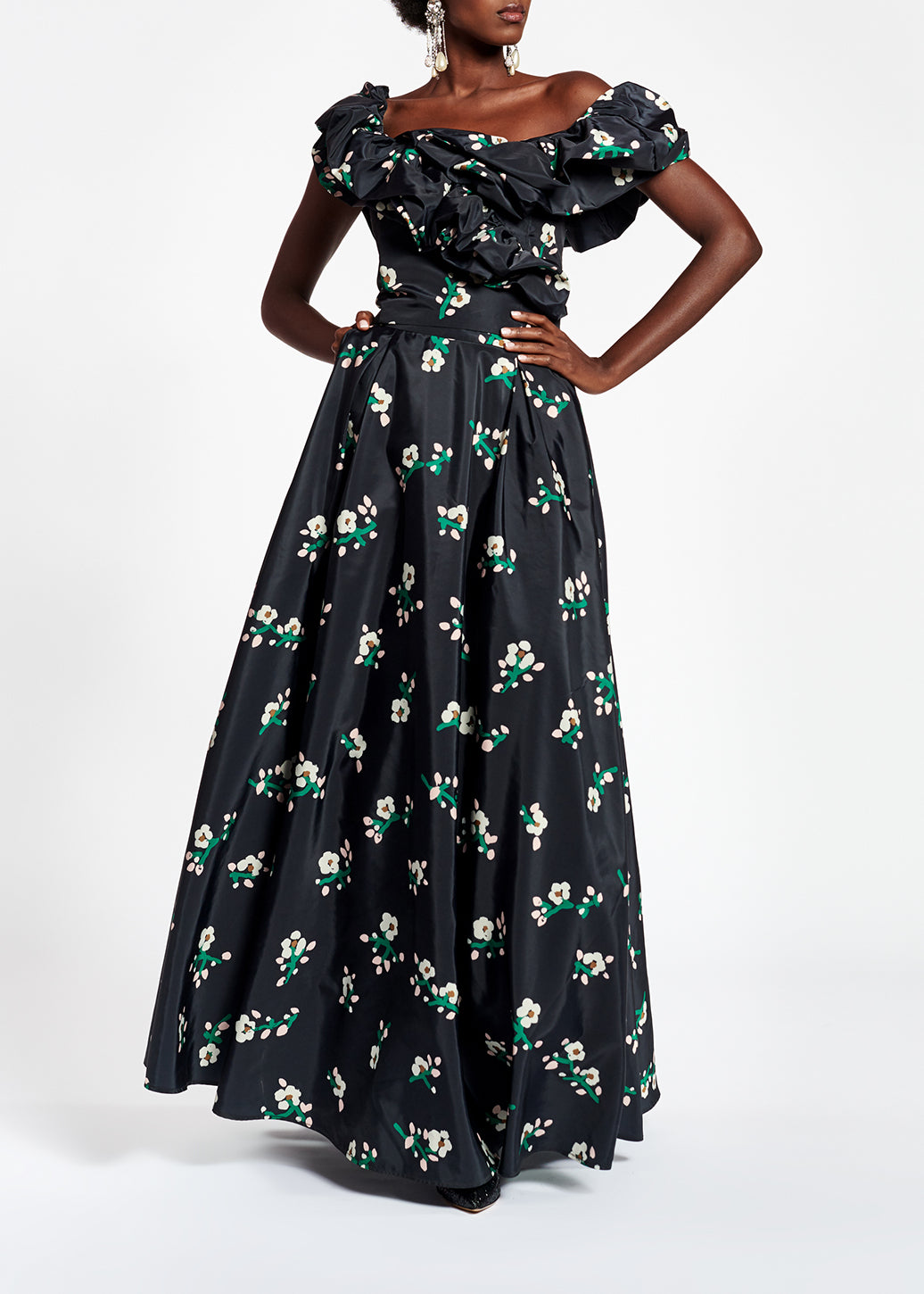 Black taffeta bustier top RE—SSENTIEL | Essentiel second hand