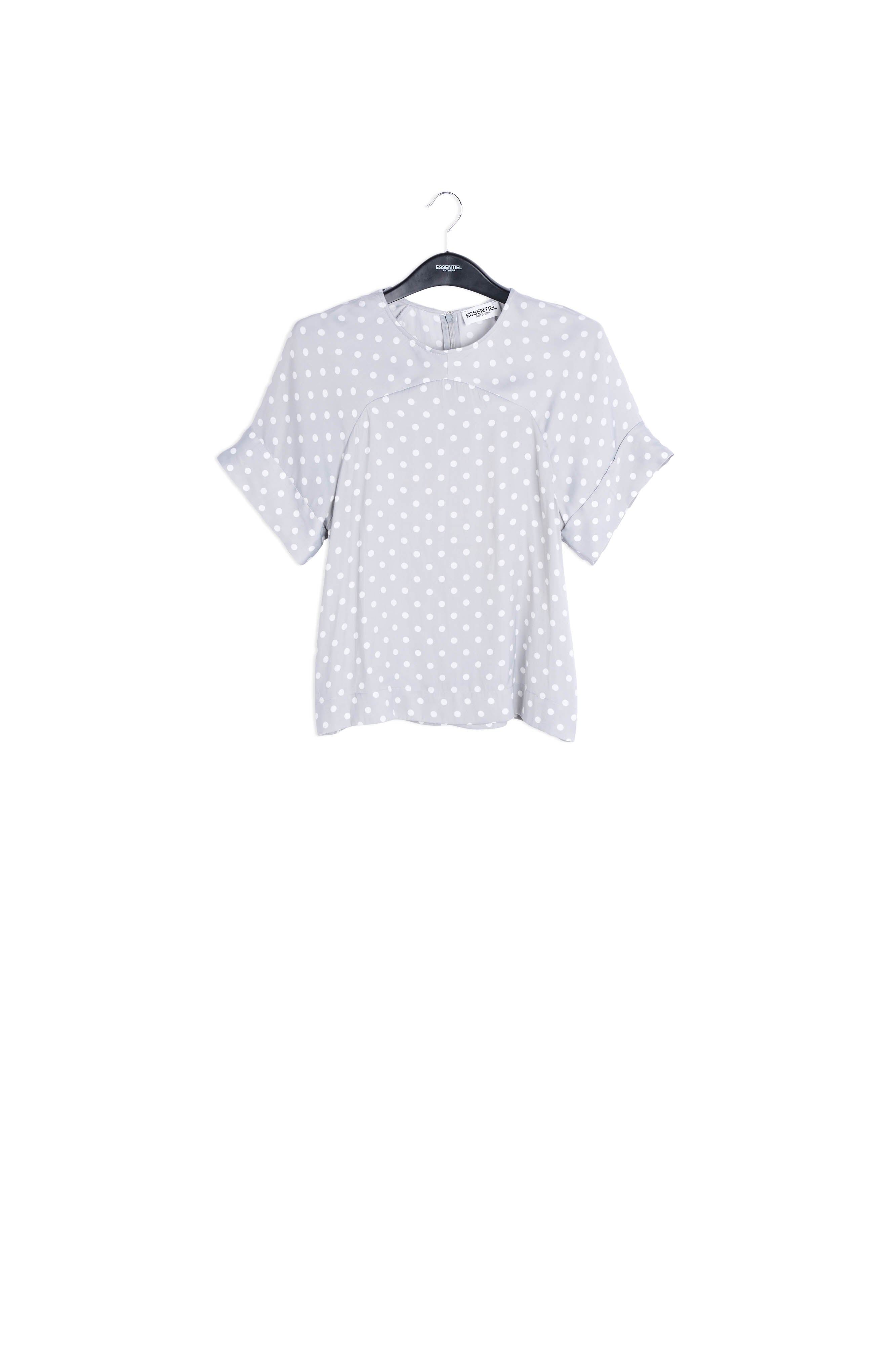 Grey polka dot top RE—SSENTIEL | Essentiel second hand