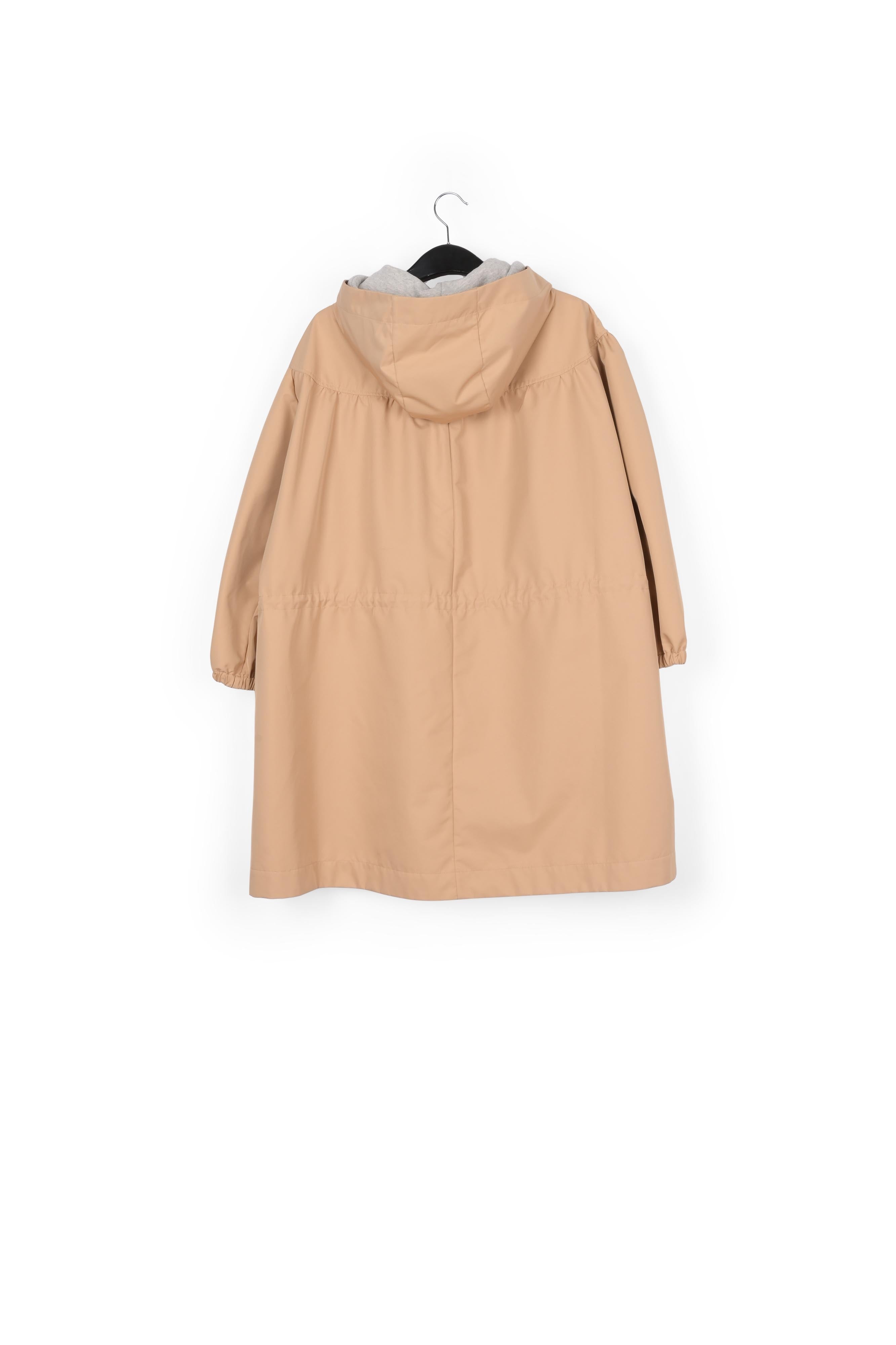 Beige hooded raincoat RE—SSENTIEL | Essentiel second hand