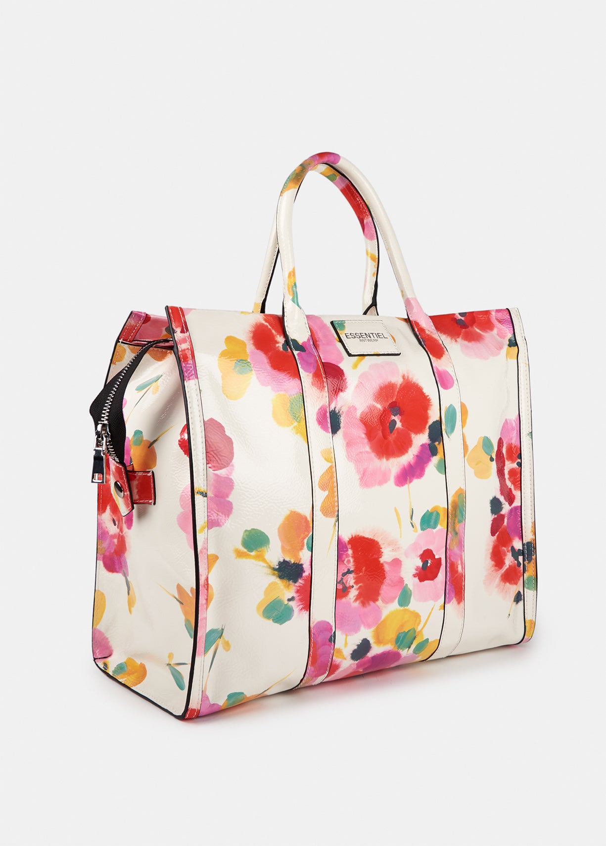 Large off-white floral tote bag RE—SSENTIEL | Essentiel second hand