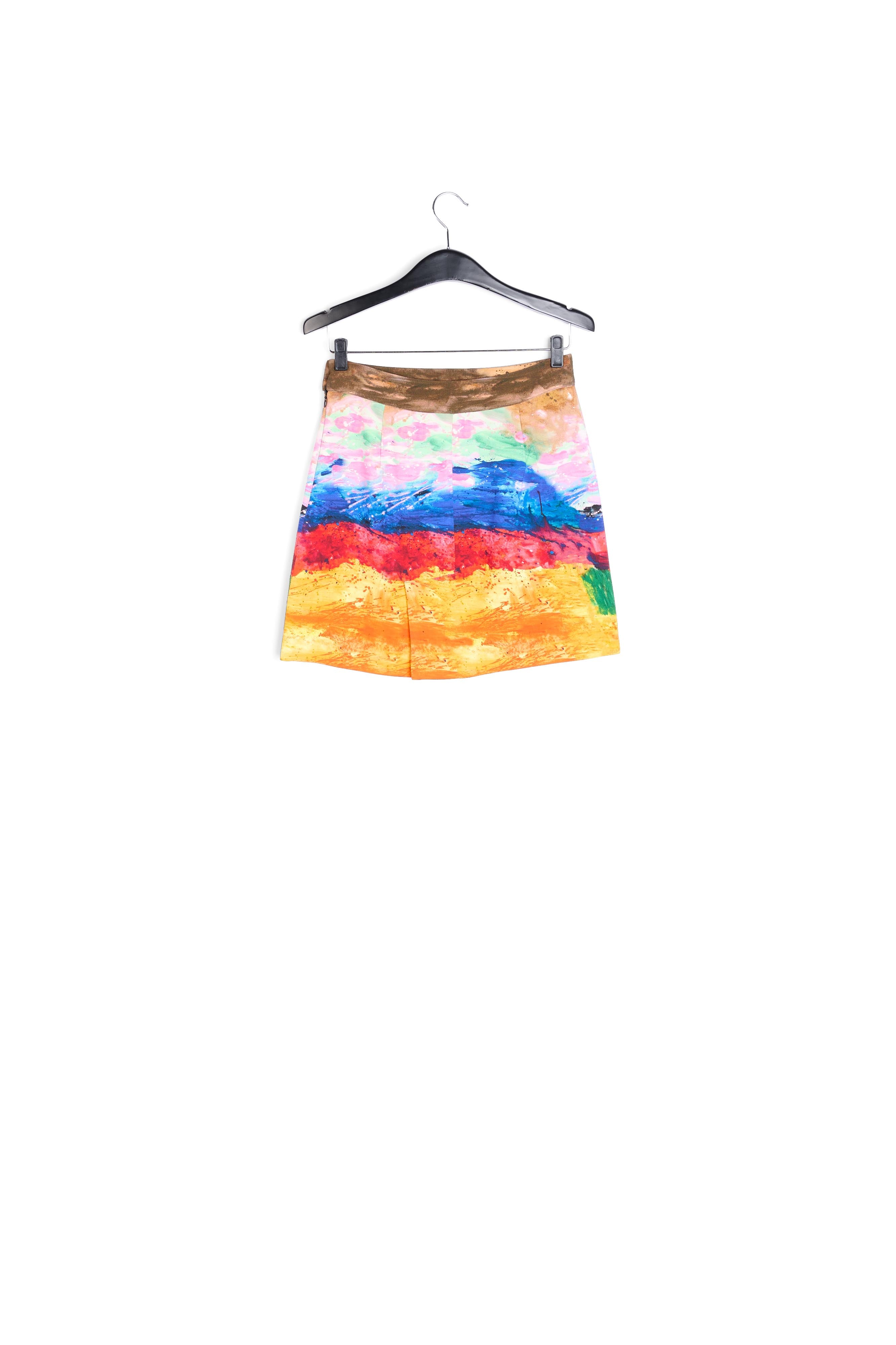 Colorful paint stroke print A-line mini skirt RE—SSENTIEL | Essentiel second hand
