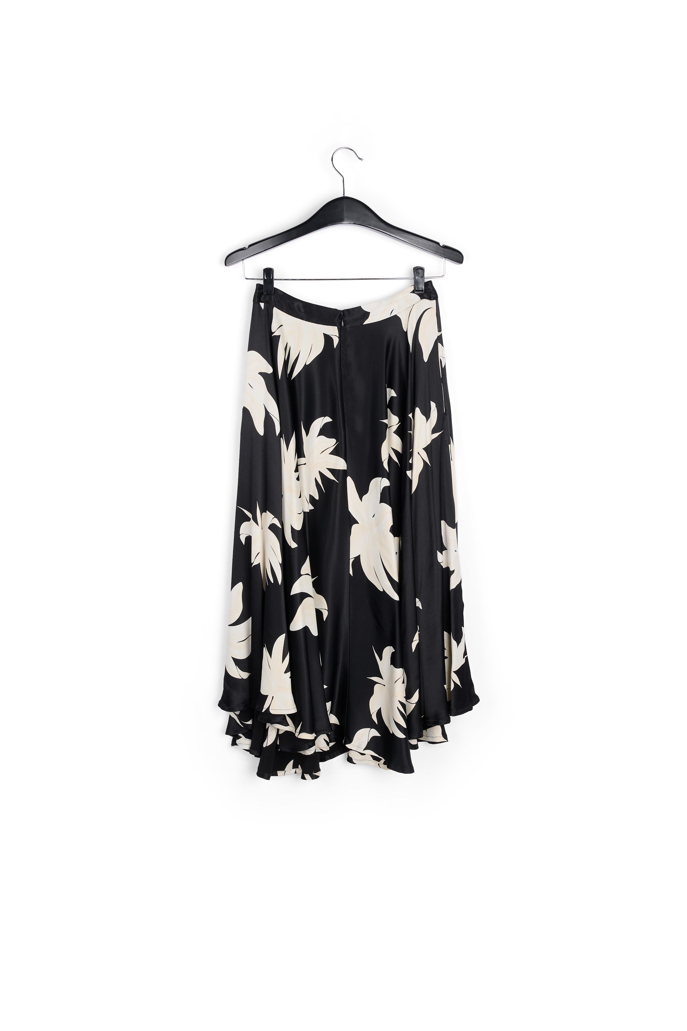Black and off-white floral circle skirt RE—SSENTIEL | Essentiel second hand