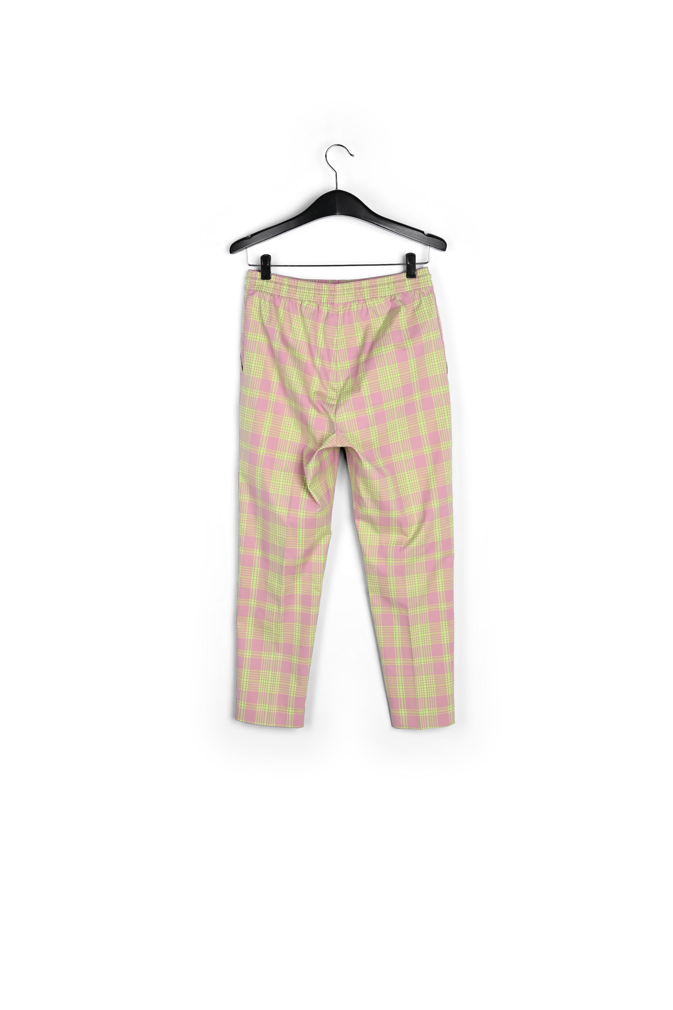 Oudroze tartanbroek van katoenmix RE—SSENTIEL | Essentiel second hand