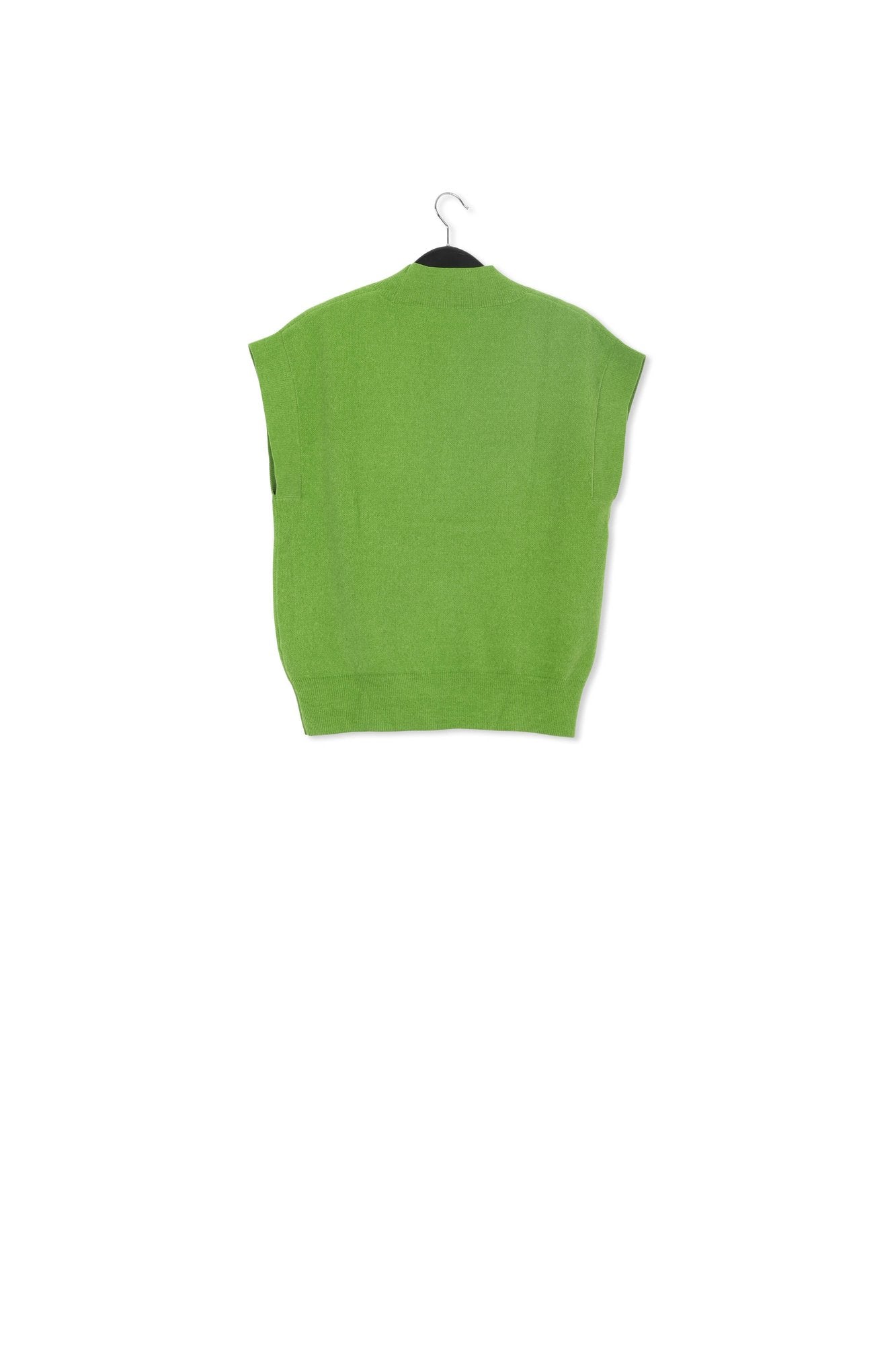 Groen gebreid vest zonder mouwen RE—SSENTIEL | Essentiel second hand