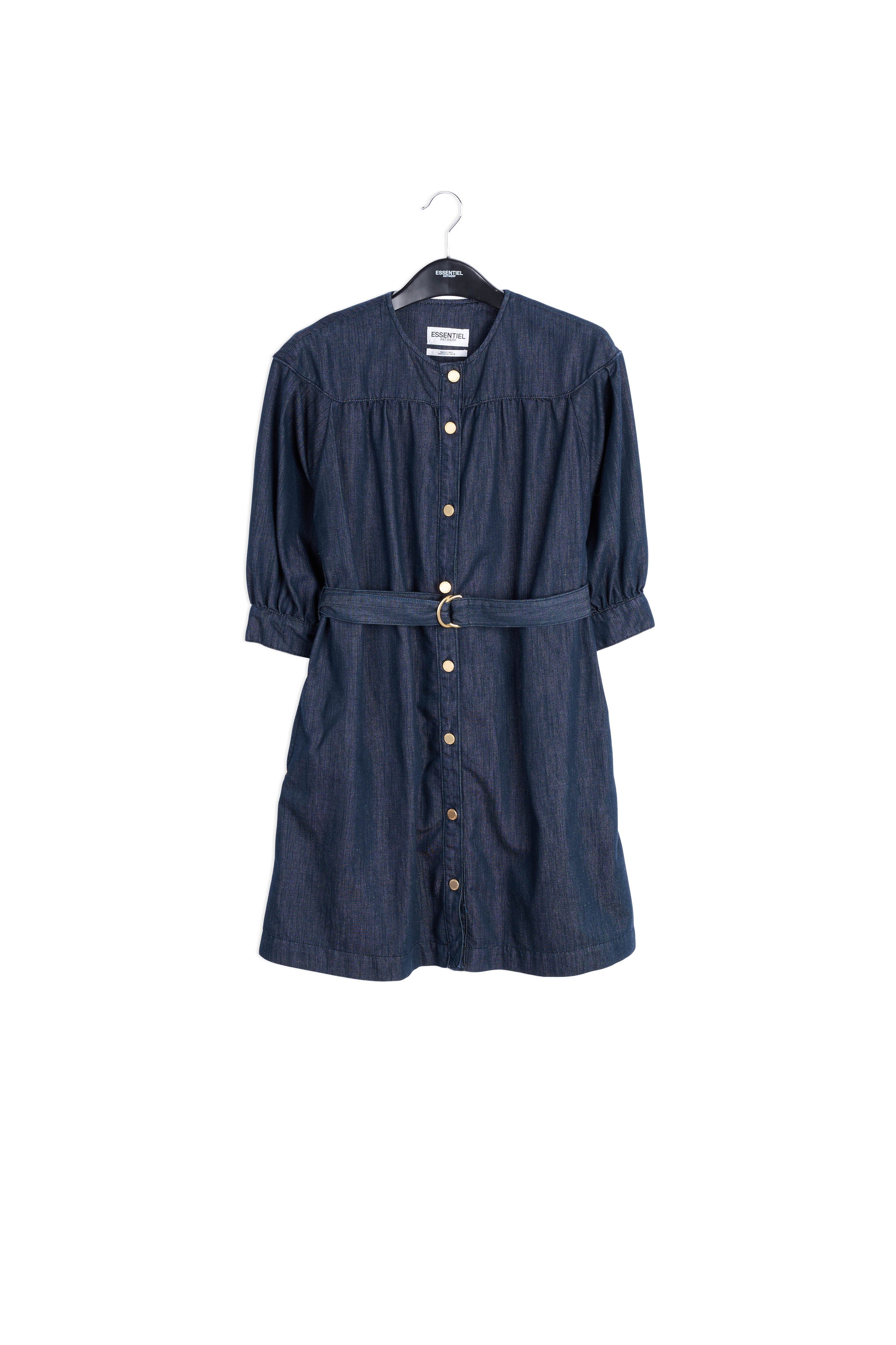 Dark blue denim mini dress RE—SSENTIEL | Essentiel second hand