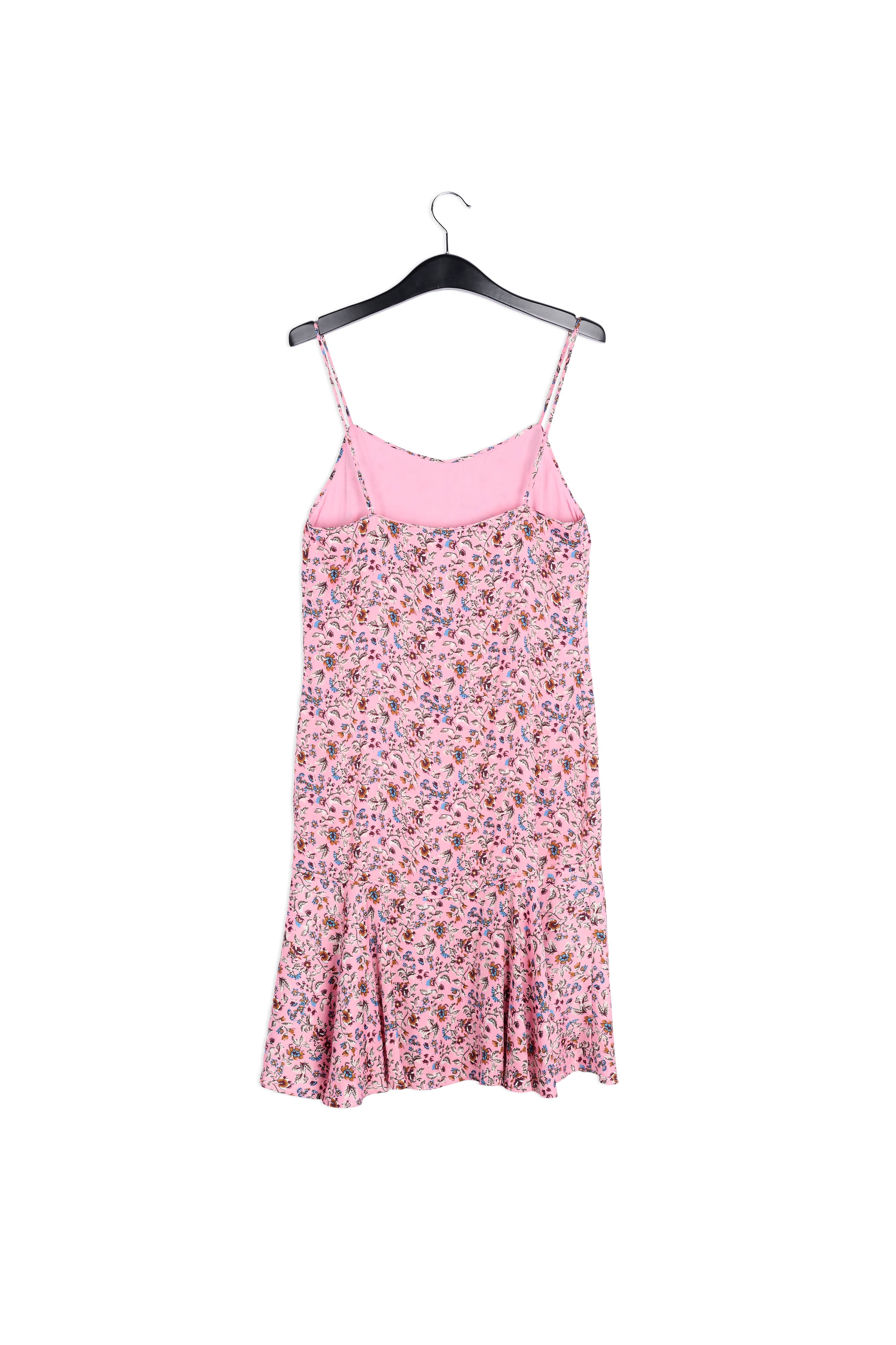 Pink midi dress with flower print RE—SSENTIEL | Essentiel second hand