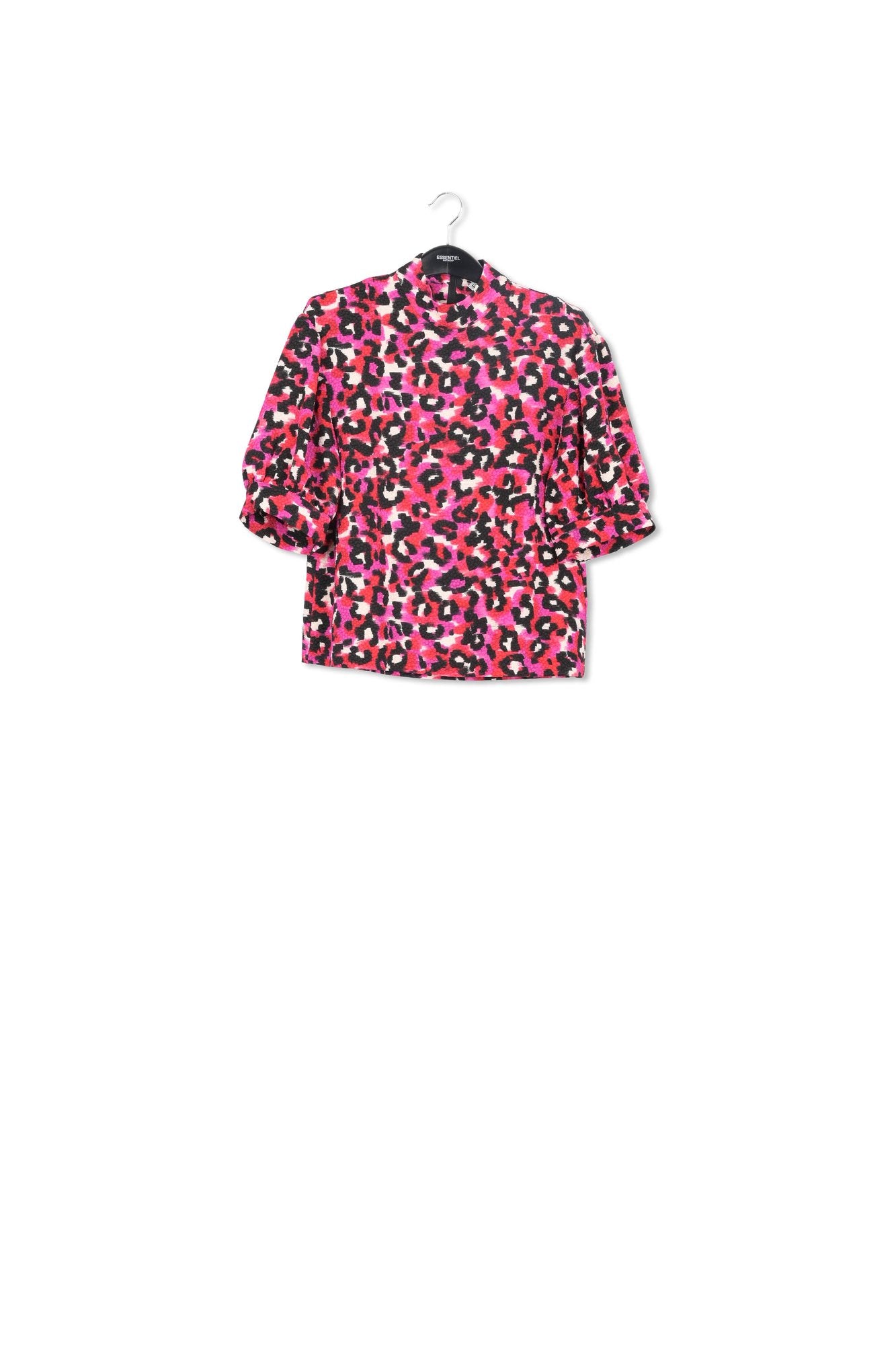 Top léopard rose, rouge et blanc cassé RE—SSENTIEL | Essentiel second hand