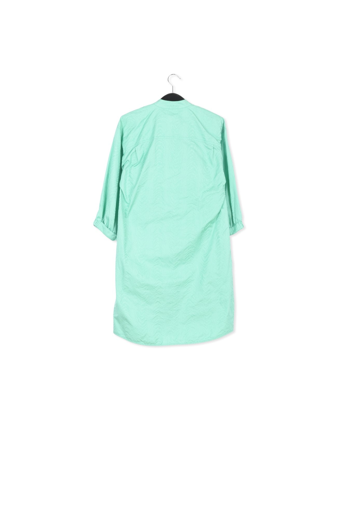 Turquoise jacquard shirt dress RE—SSENTIEL | Essentiel second hand