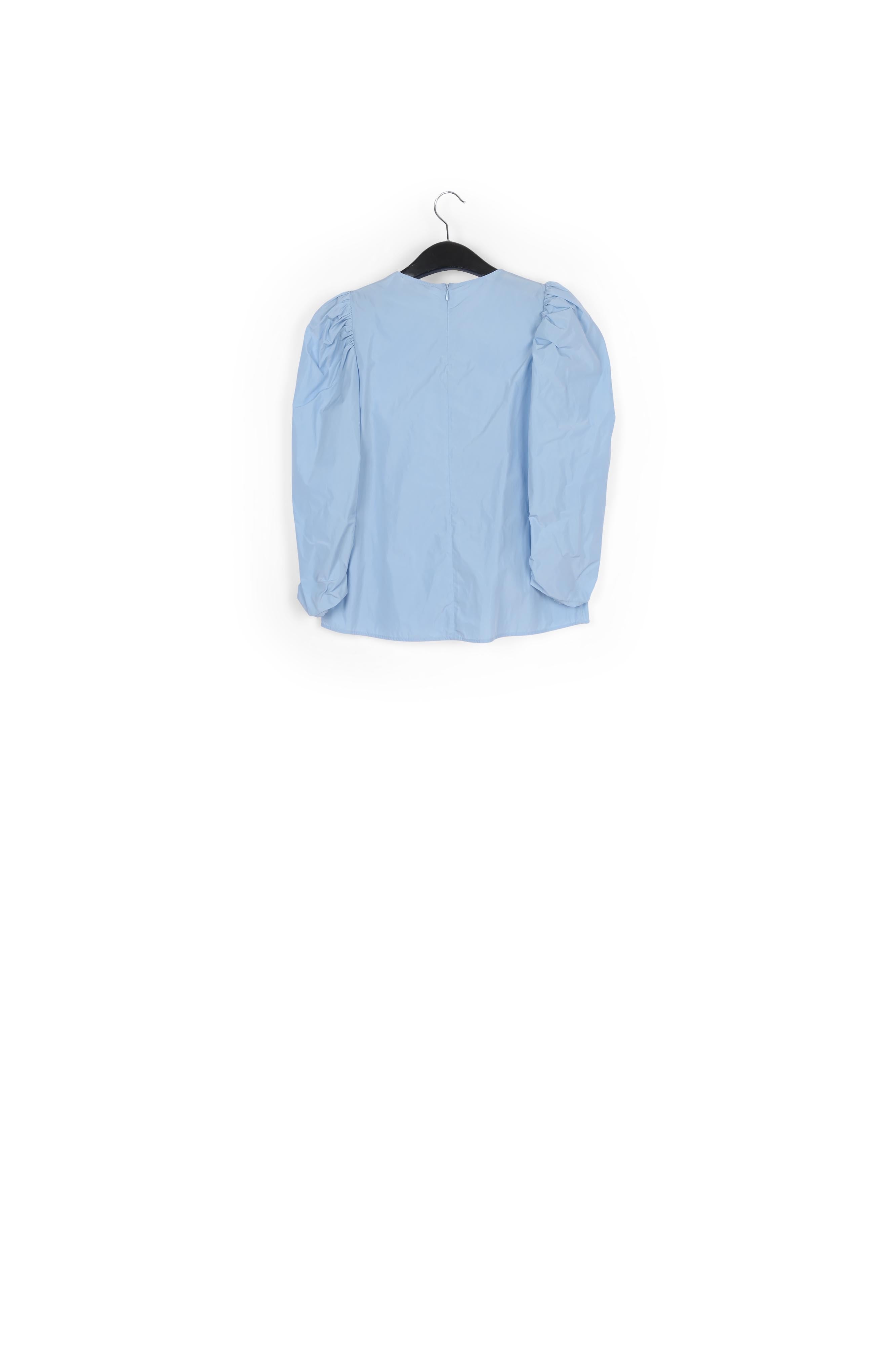 Sky blue puffed sleeves top RE—SSENTIEL | Essentiel second hand