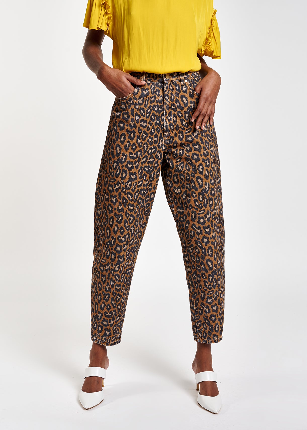 Print high waist denim RE—SSENTIEL | Essentiel second hand