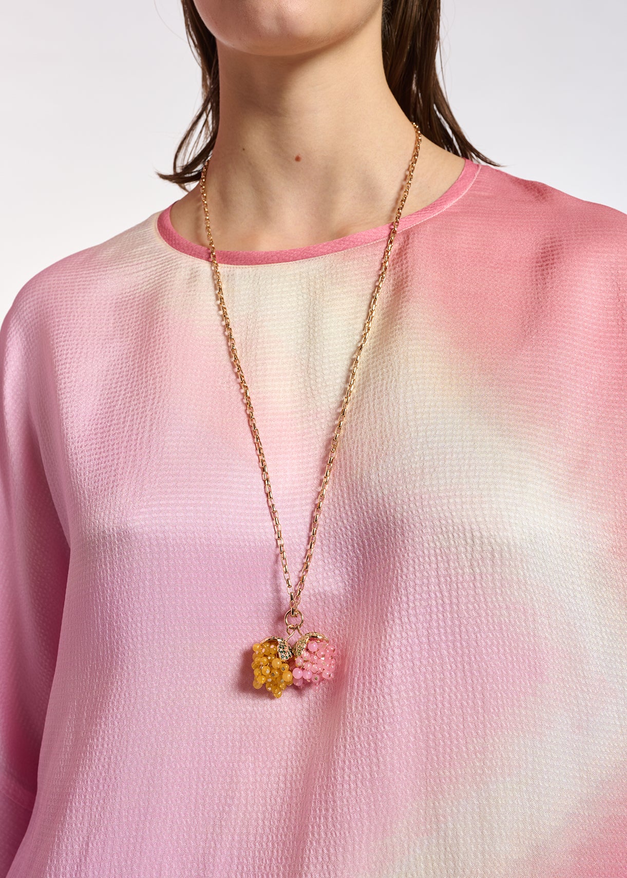 Light pink boxy tie-dye print top RE—SSENTIEL | Essentiel second hand