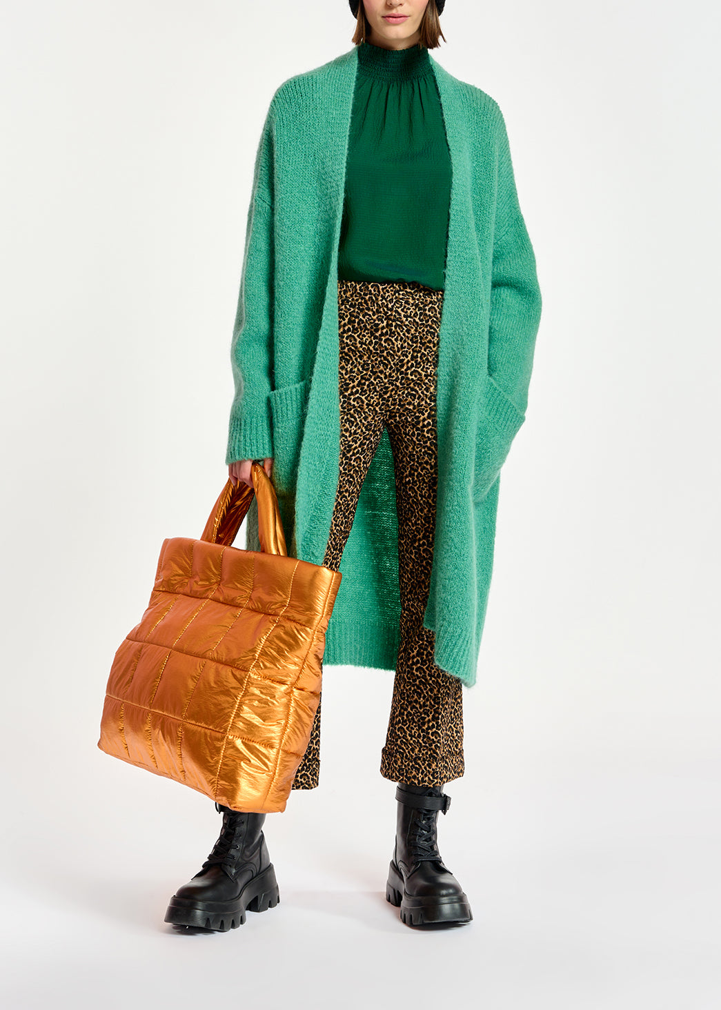 Dark green loose-fit top RE—SSENTIEL | Essentiel second hand