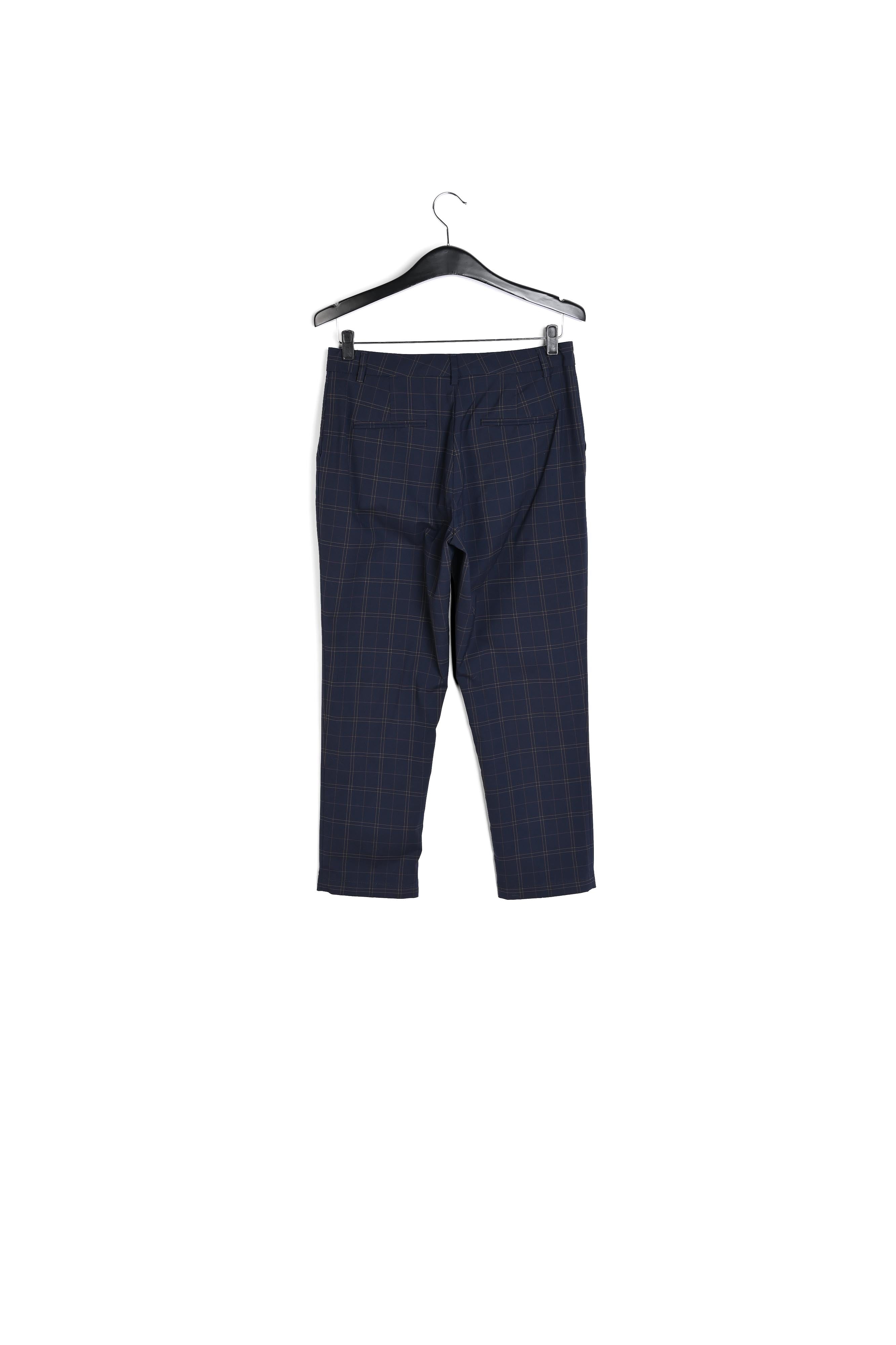 Pantalon bleu foncé à carreaux RE—SSENTIEL | Essentiel second hand