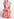 Pink and yellow plissé midi-length dress Faume - seconde main