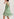 Robe trapèze vert menthe à imprimé floral Faume - seconde main