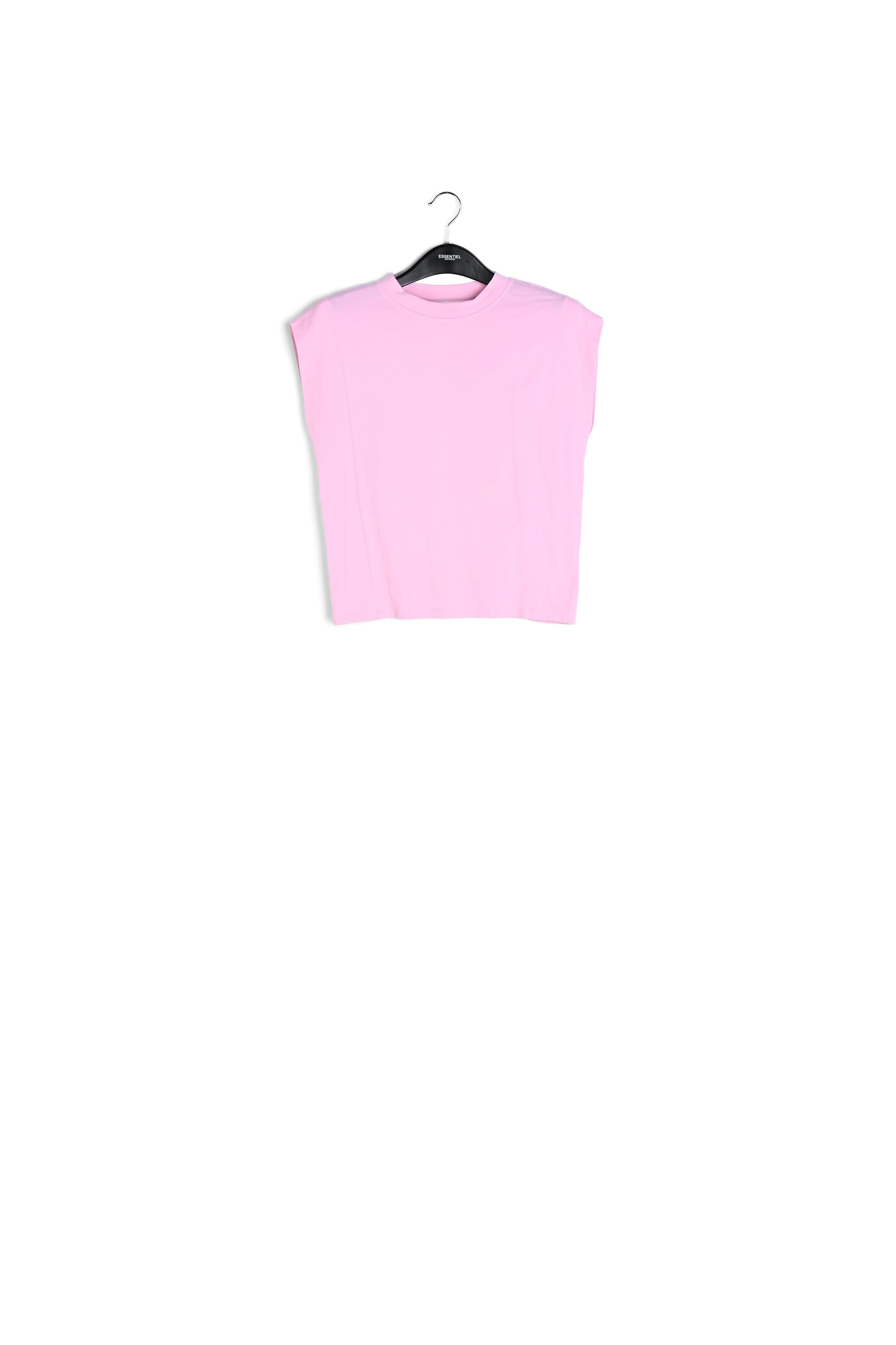 Light pink cap-sleeve T-shirt RE—SSENTIEL | Essentiel second hand