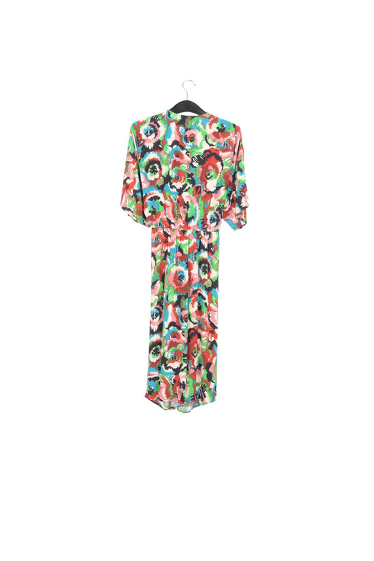 Multicolor kimono dress with floral print RE—SSENTIEL | Essentiel second hand