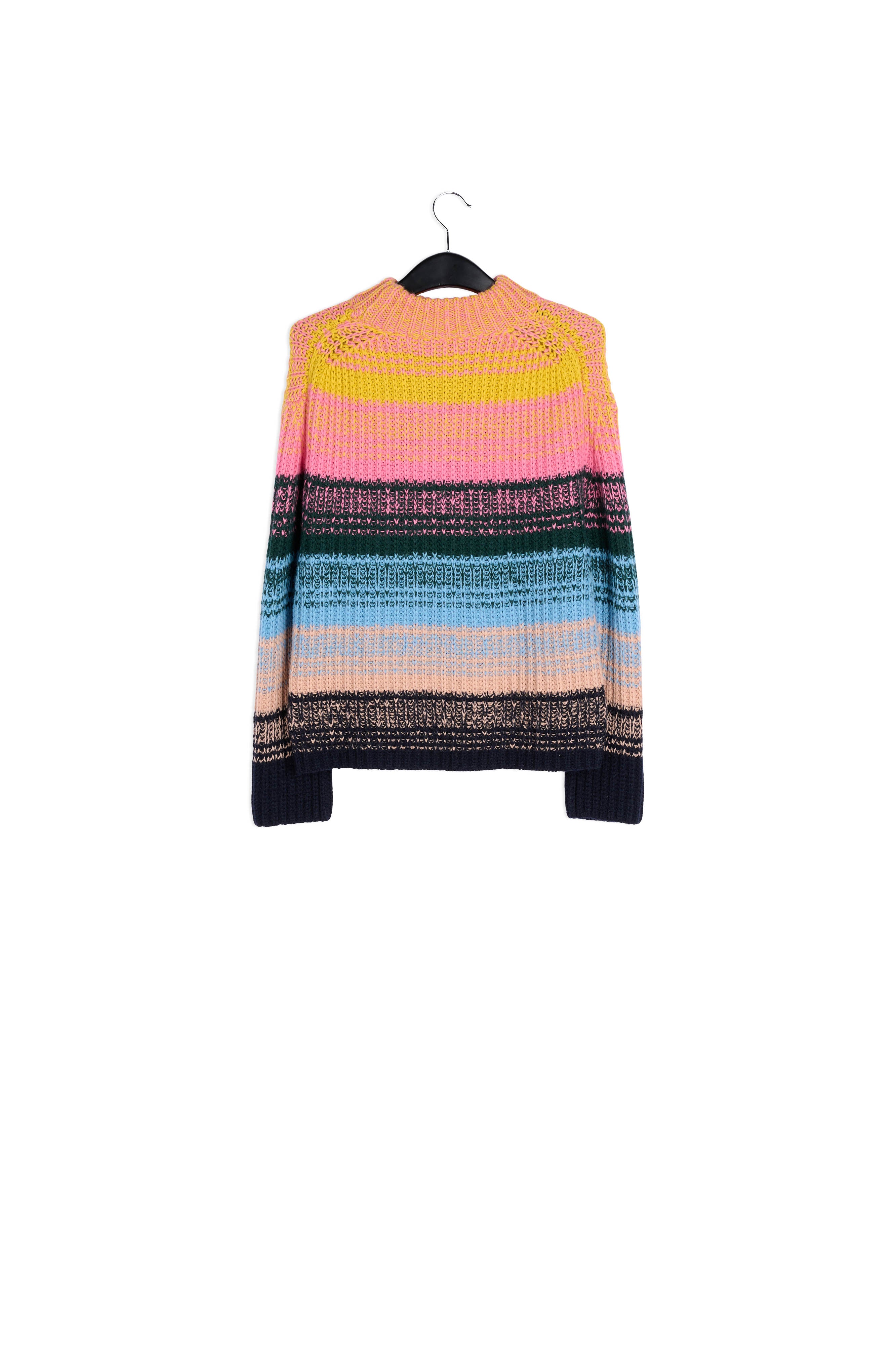 Multicolored ribbed wool-blend sweater RE—SSENTIEL | Essentiel second hand