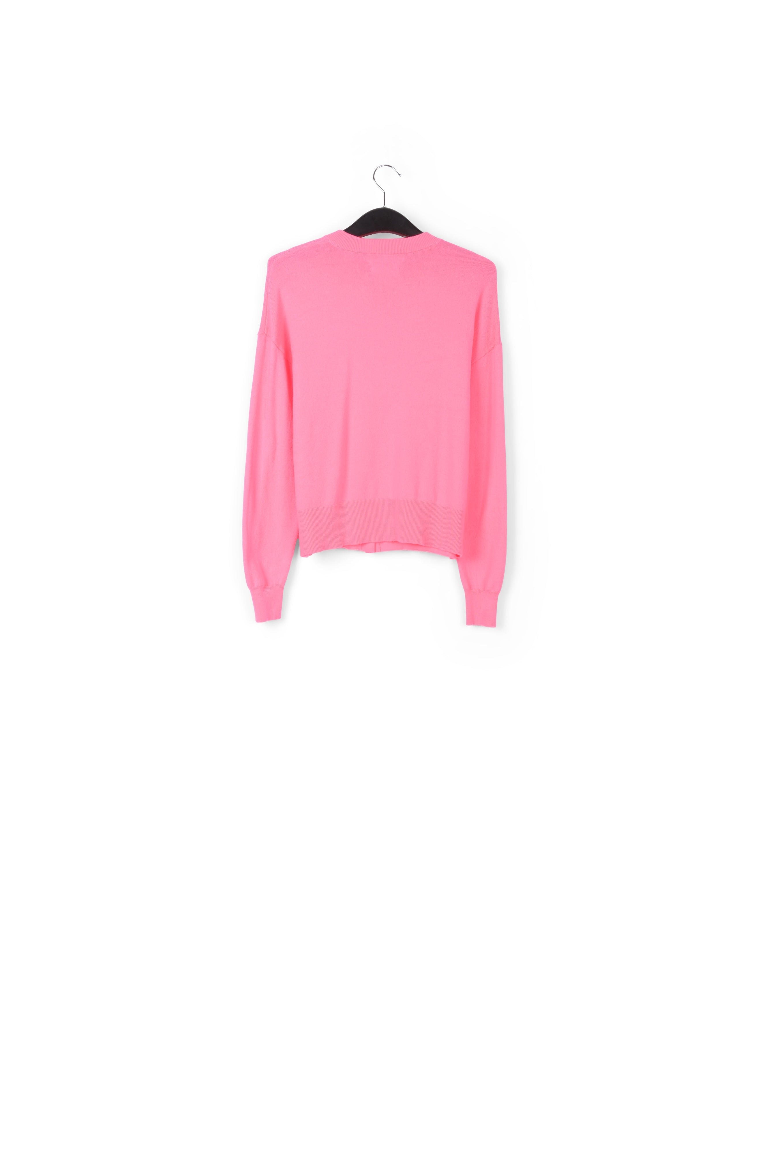 Neon pink fine-knit cardigan RE—SSENTIEL | Essentiel second hand