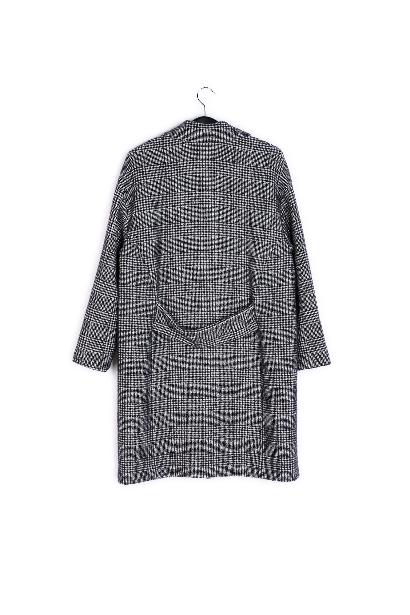 Blue and black wool blend coat RE—SSENTIEL | Essentiel second hand