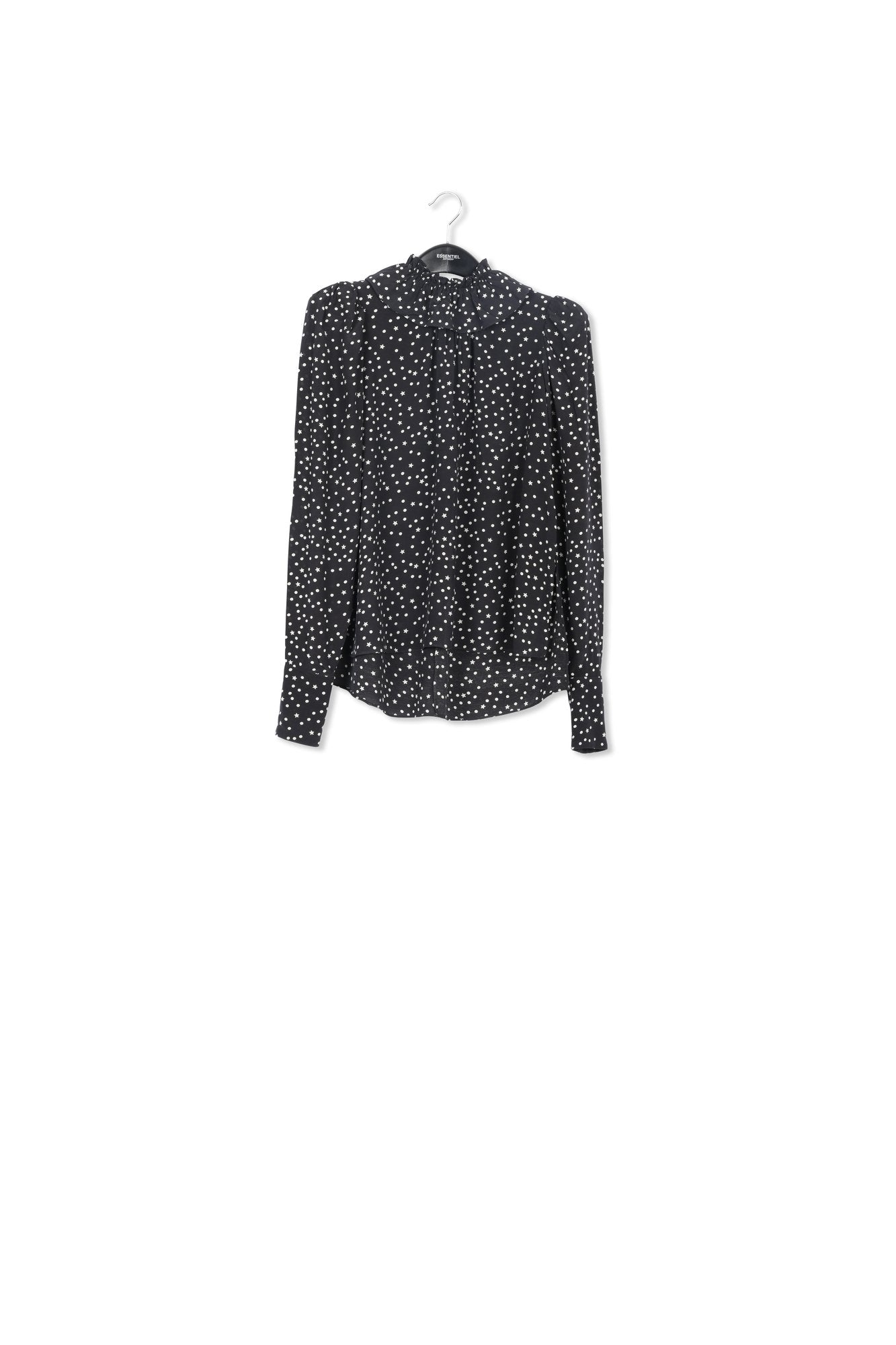 Black polka dot top RE—SSENTIEL | Essentiel second hand
