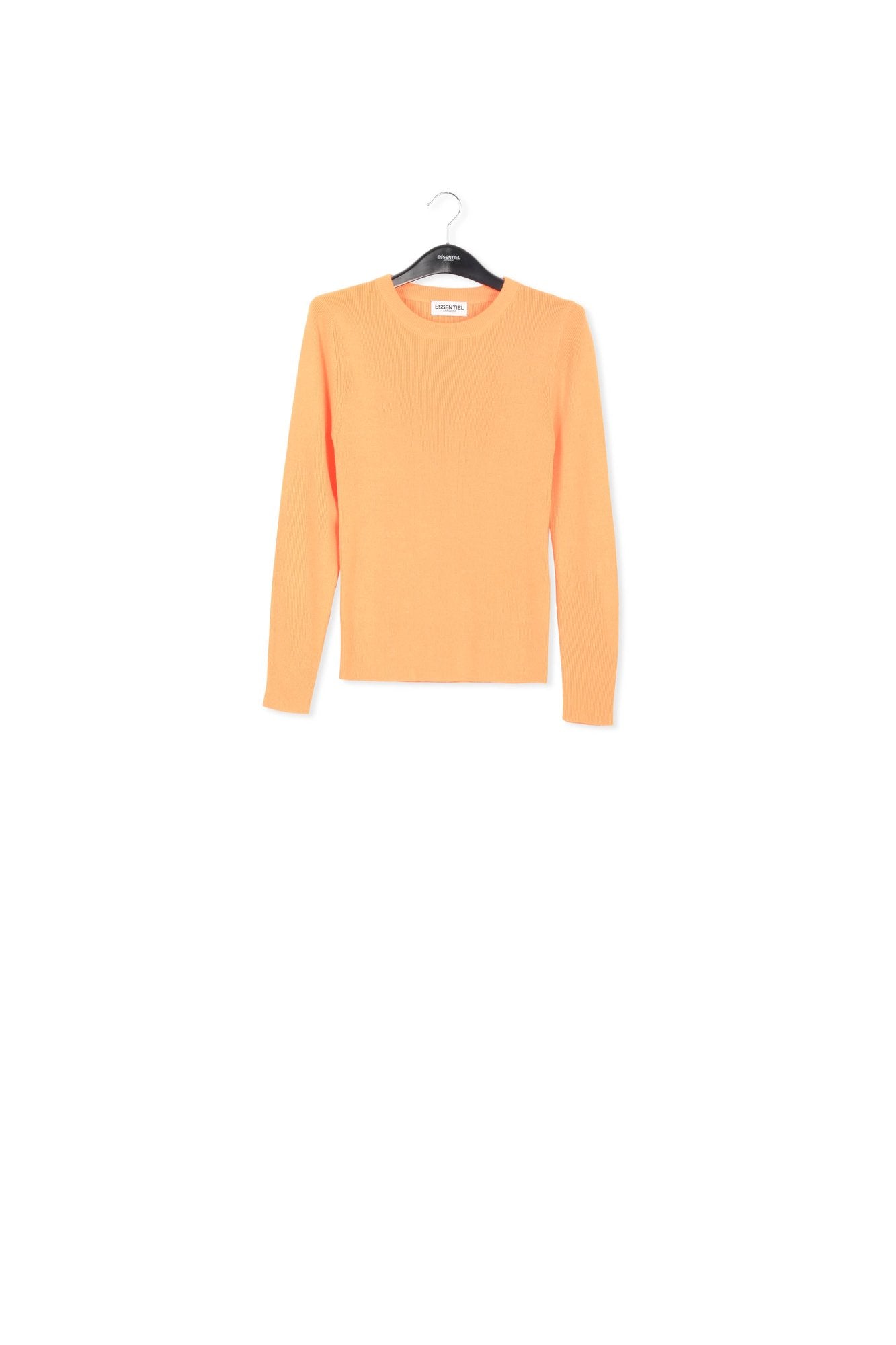 Neon orange rib-knitted sweater RE—SSENTIEL | Essentiel second hand