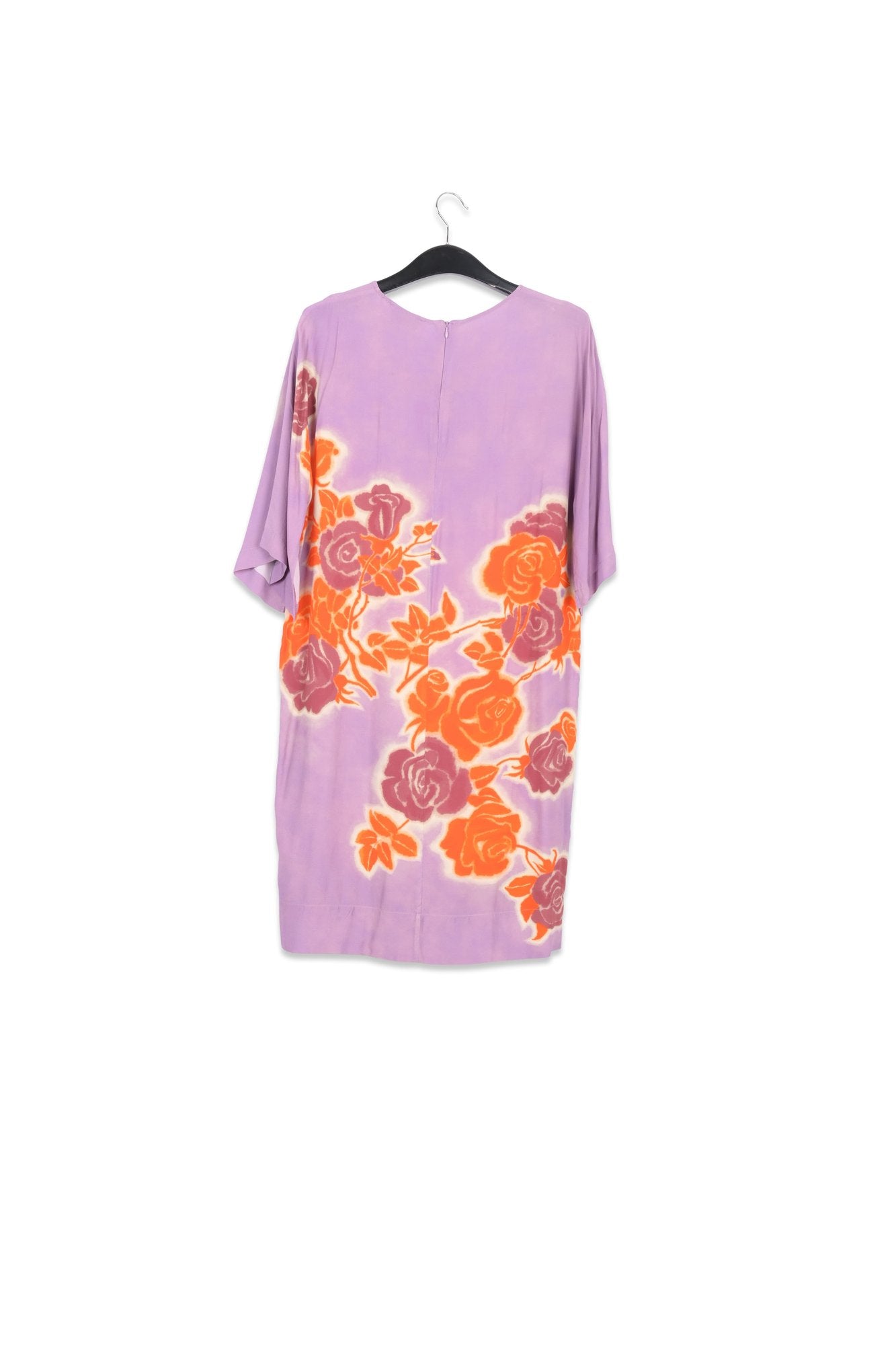 Robe à imprimé fleuri lilas, orange et violet RE—SSENTIEL | Essentiel second hand