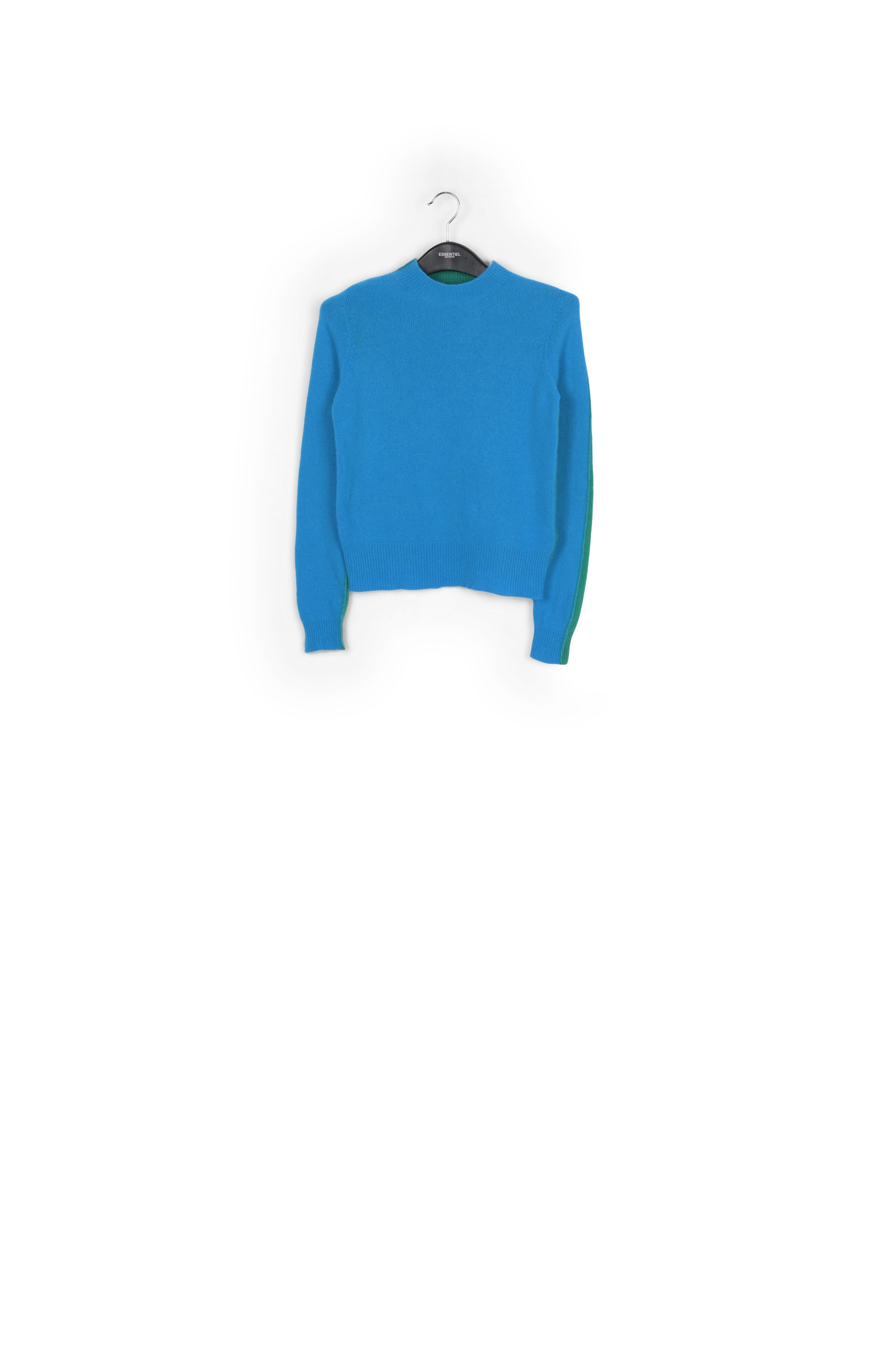 Blue and green merino-cashmere knit sweater RE—SSENTIEL | Essentiel second hand
