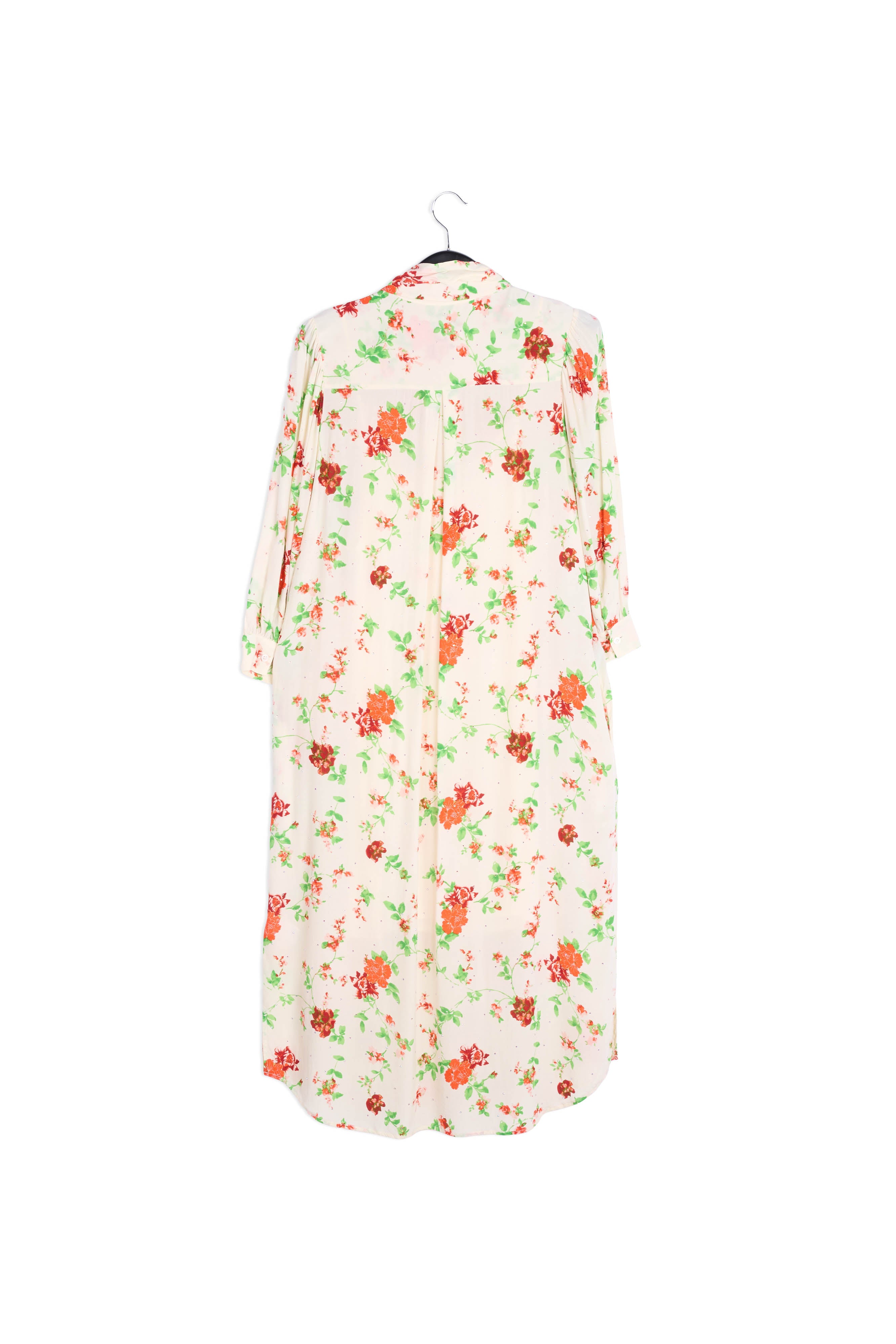 Off-white floral print shirt dress RE—SSENTIEL | Essentiel second hand