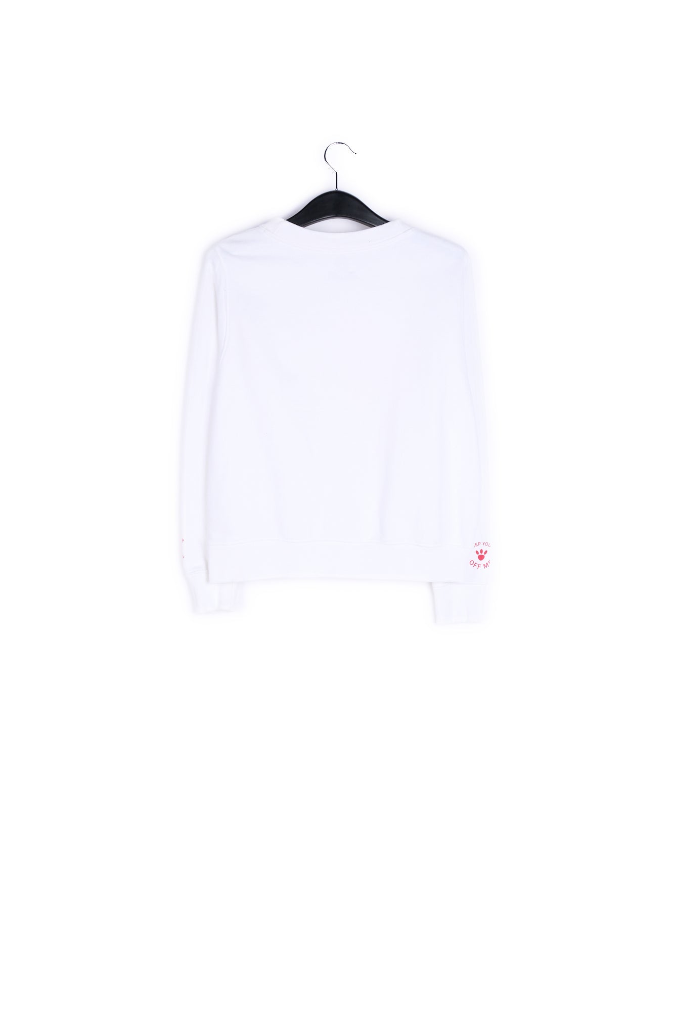 Cotton sweater in off-white with pink sequin panther RE—SSENTIEL | Essentiel second hand