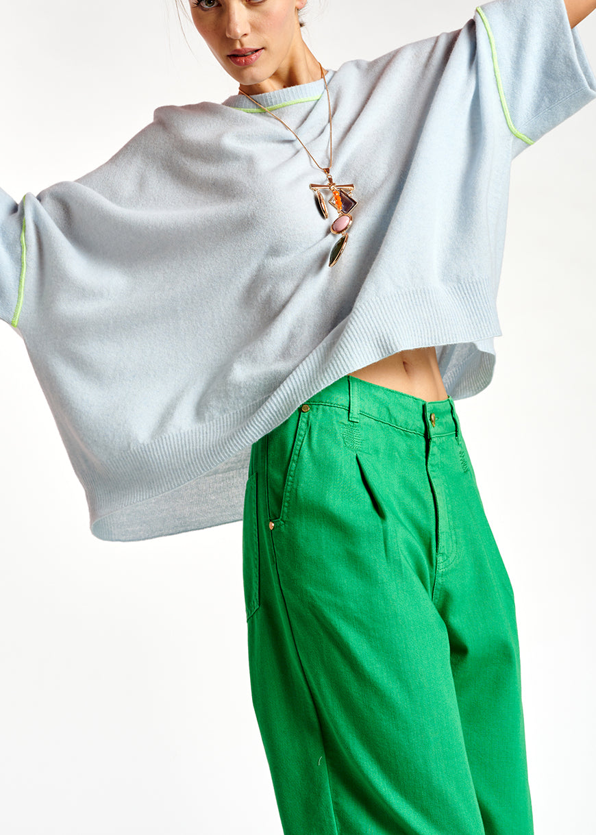 Light blue merino wool and cashmere sweater RE—SSENTIEL | Essentiel second hand