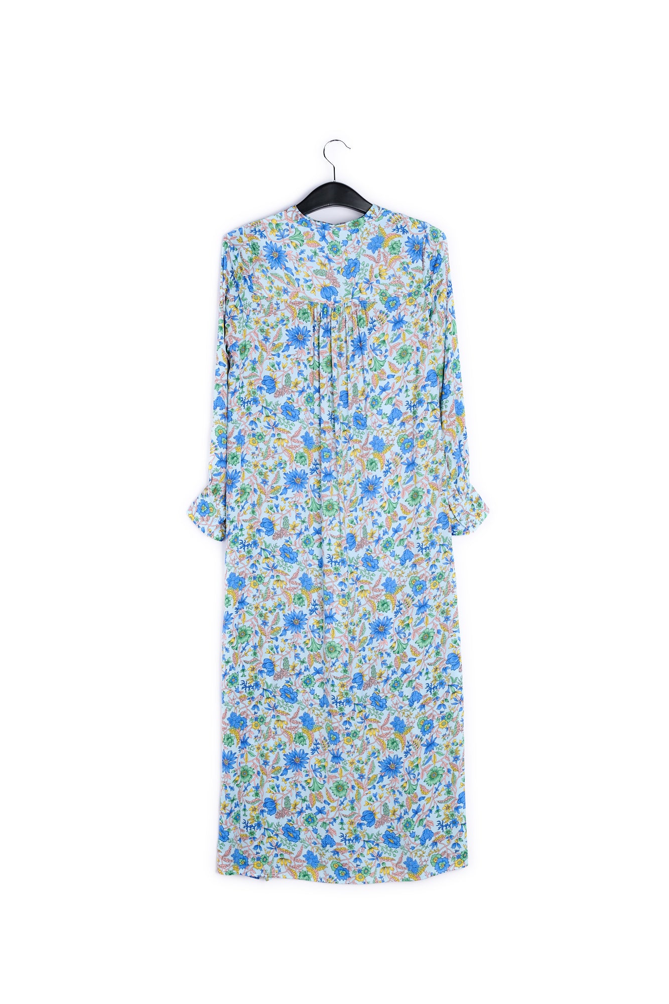 Light blue floral-print shirt dress RE—SSENTIEL | Essentiel second hand