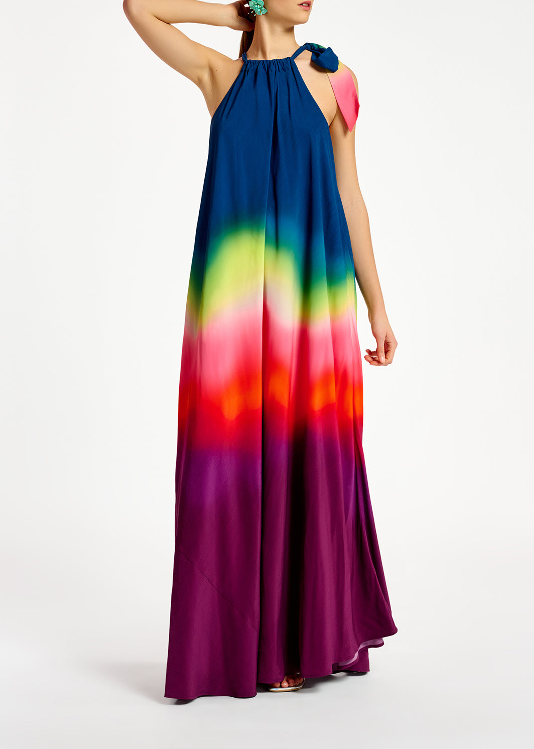 Maxi robe à  encolure américaine avec dégradé RE—SSENTIEL | Essentiel second hand