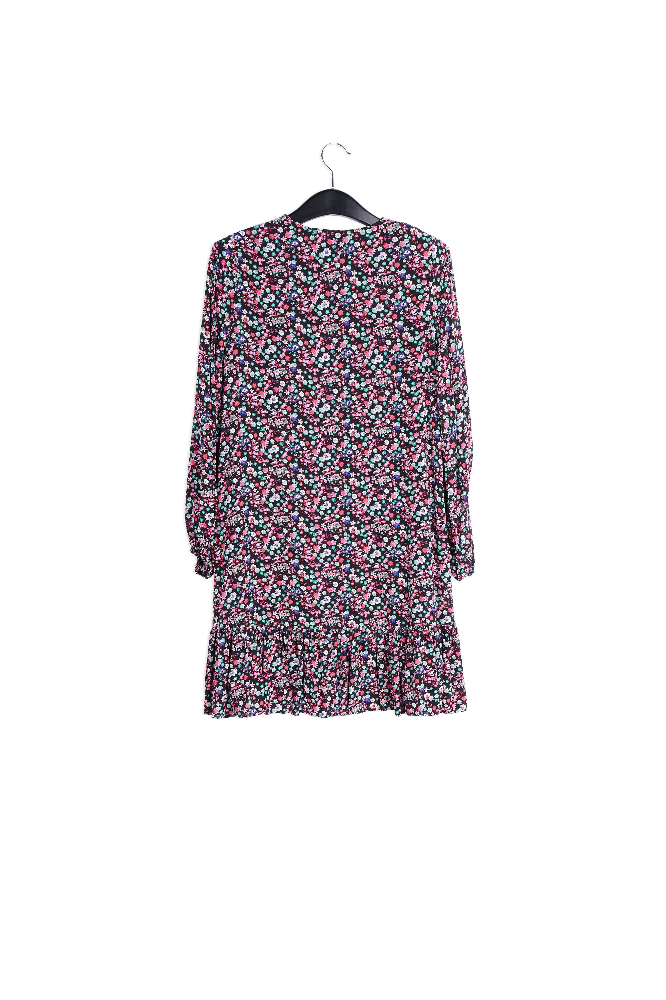 Mini robe noire à imprimé floral RE—SSENTIEL | Essentiel second hand