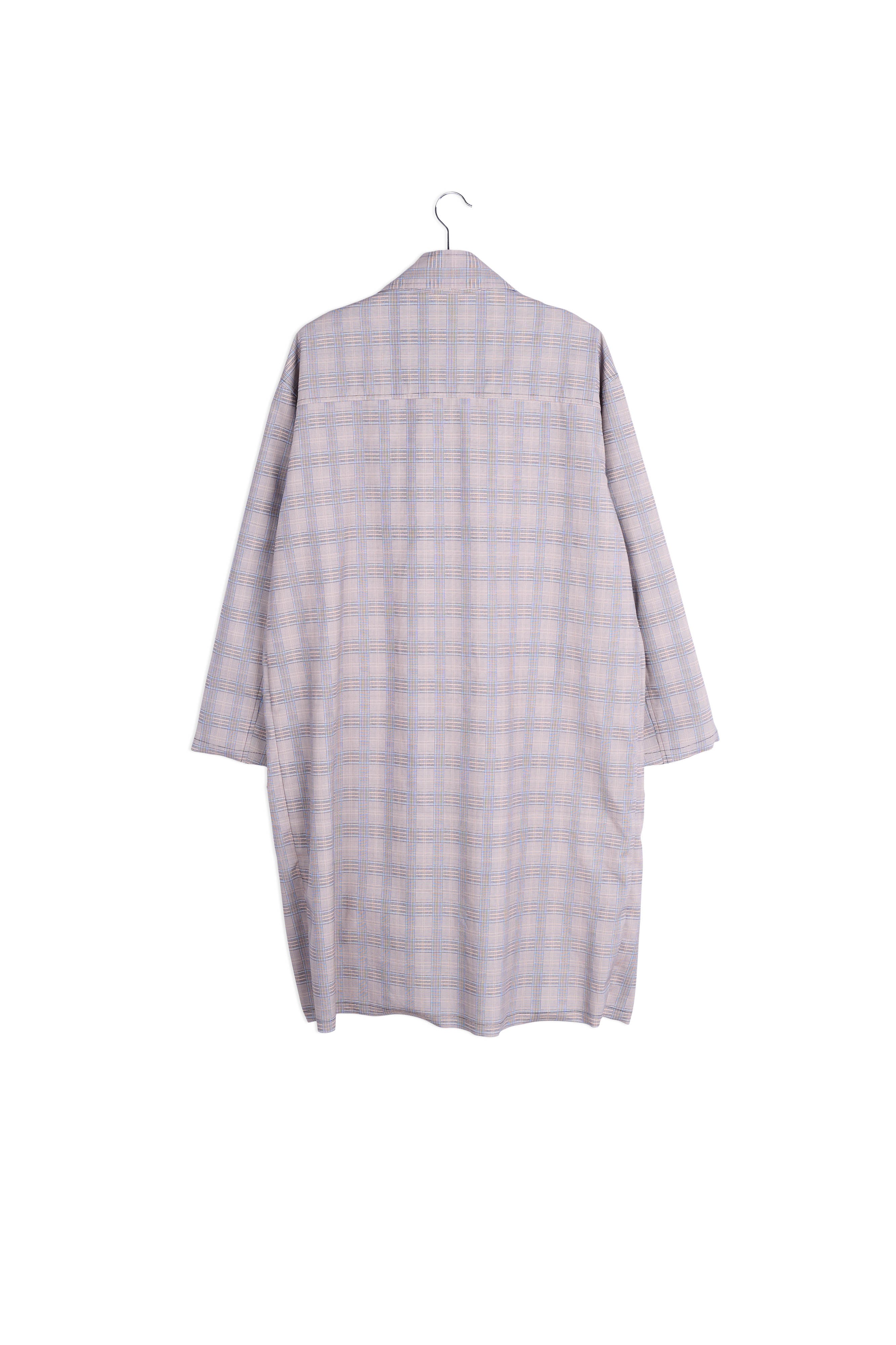 Grey plaid oversized coat RE—SSENTIEL | Essentiel second hand