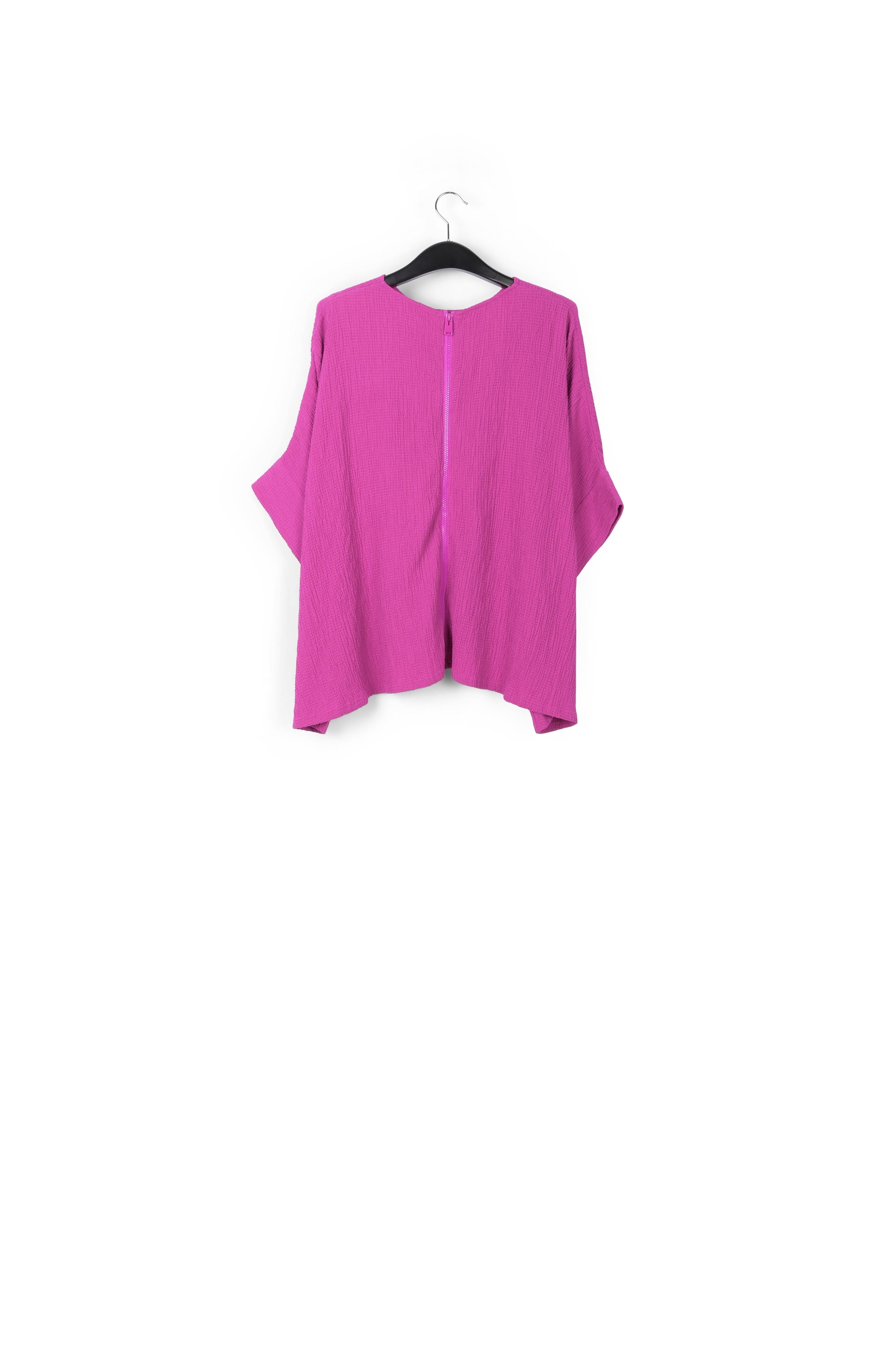 Purple oversized seersucker top RE—SSENTIEL | Essentiel second hand