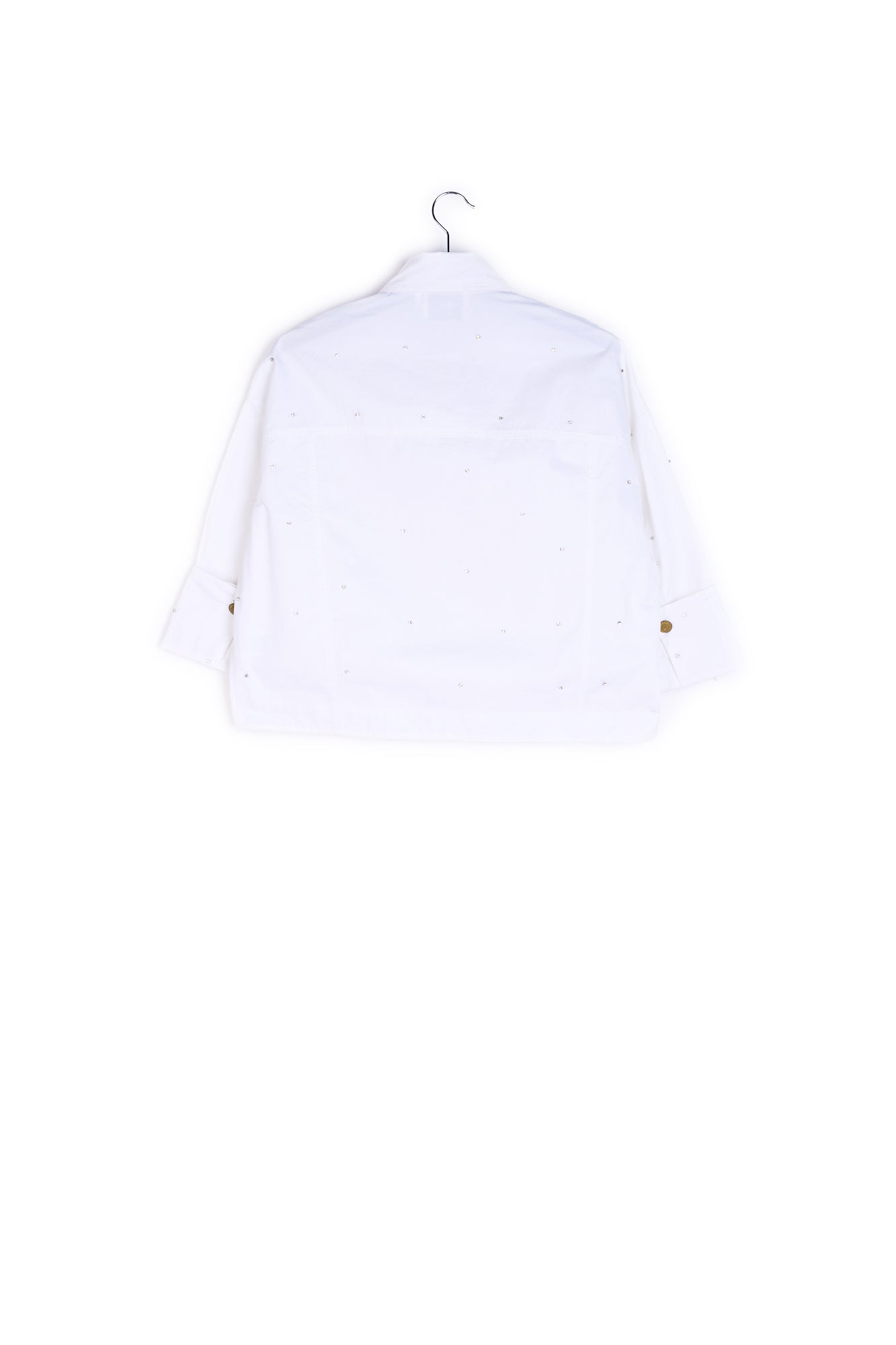 White cotton jacket with rhinestones all over RE—SSENTIEL | Essentiel second hand
