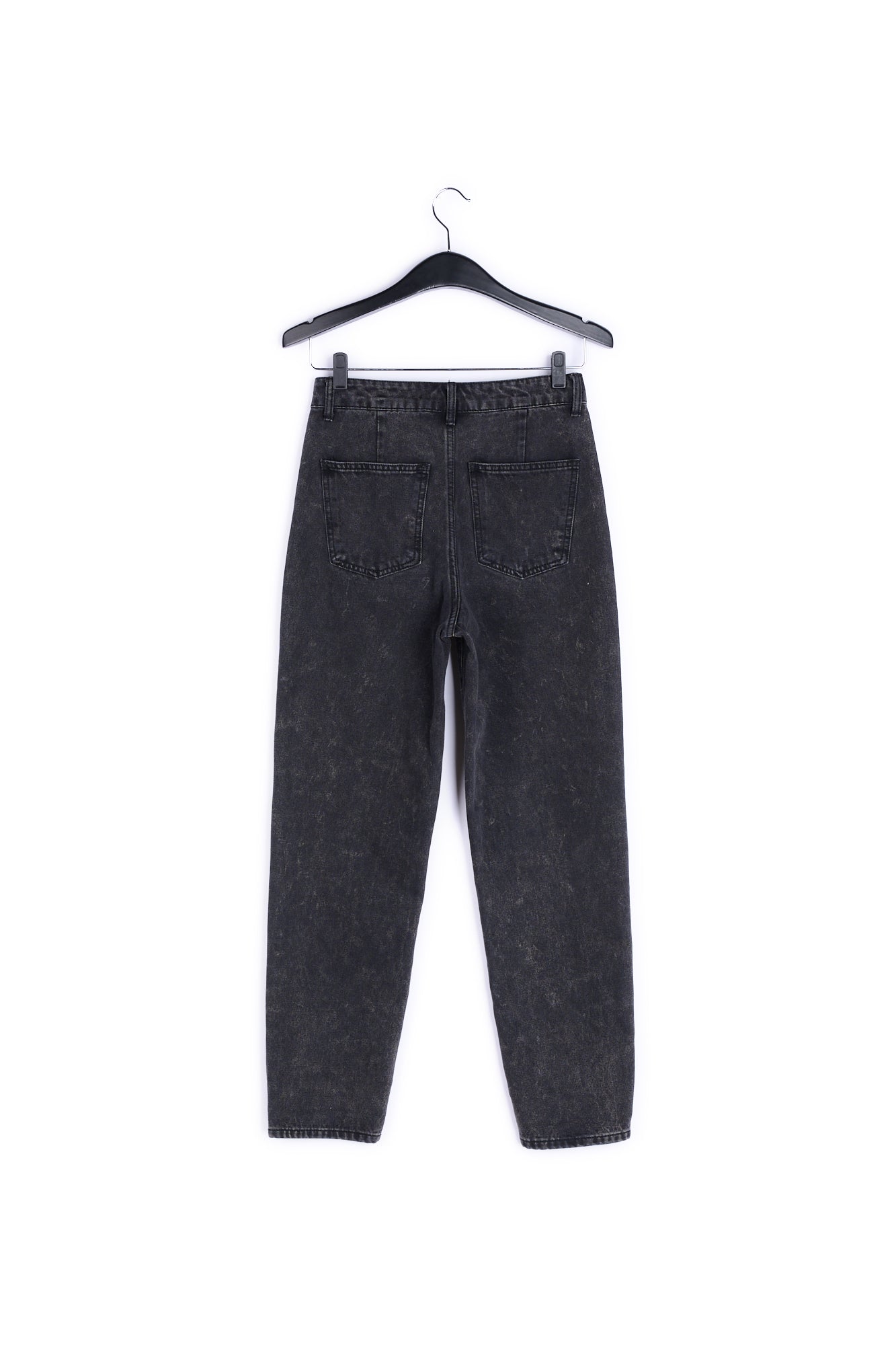 Dark grey high-rise tapered jeans RE—SSENTIEL | Essentiel second hand