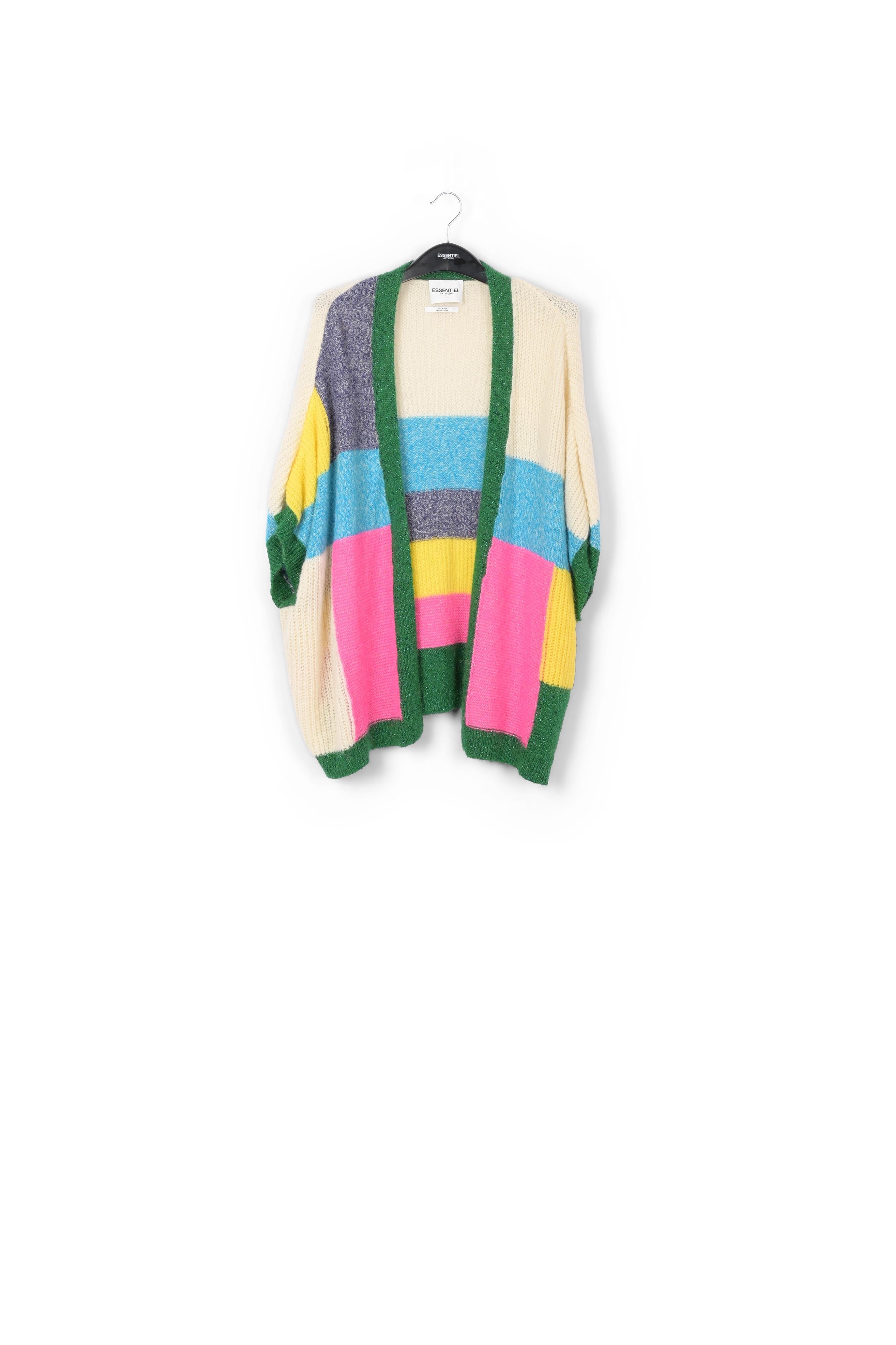 Oversized multicolored patchwork cardigan RE—SSENTIEL | Essentiel second hand