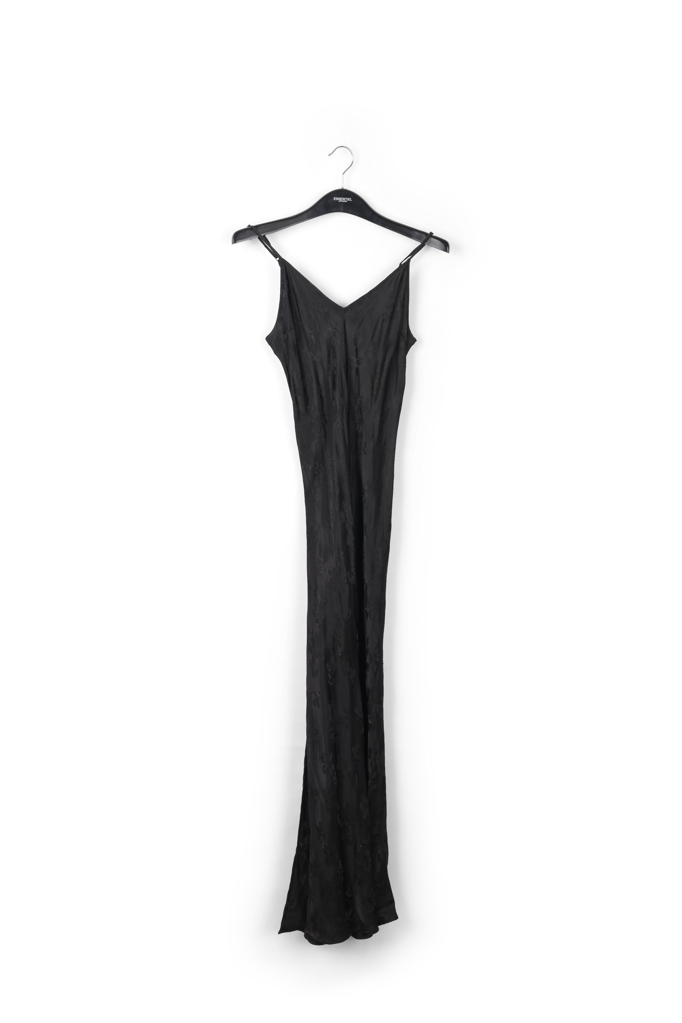 Robe nuisette en jacquard noir à fleurs RE—SSENTIEL | Essentiel second hand