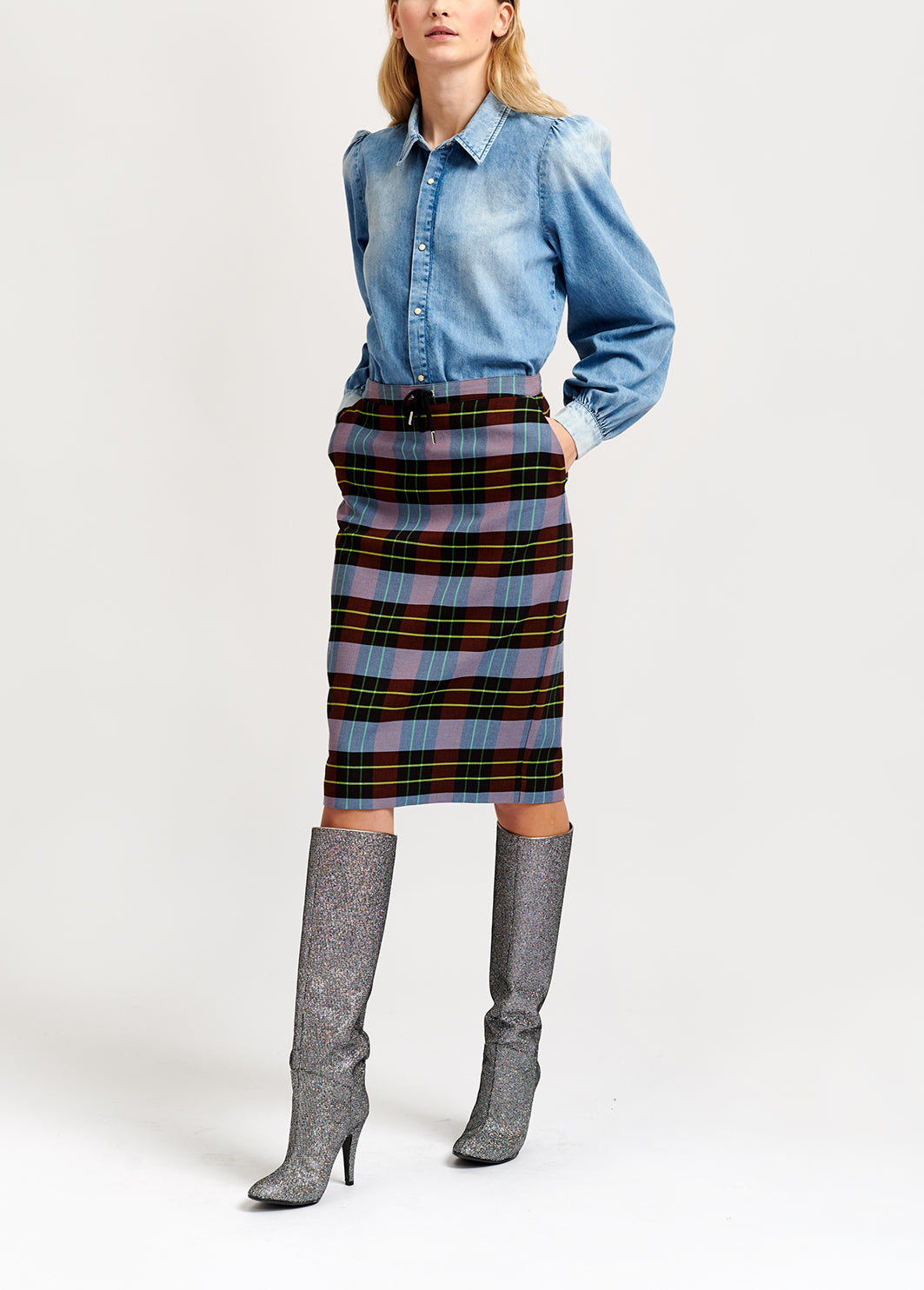 Chemise bleu jeans en coton RE—SSENTIEL | Essentiel second hand